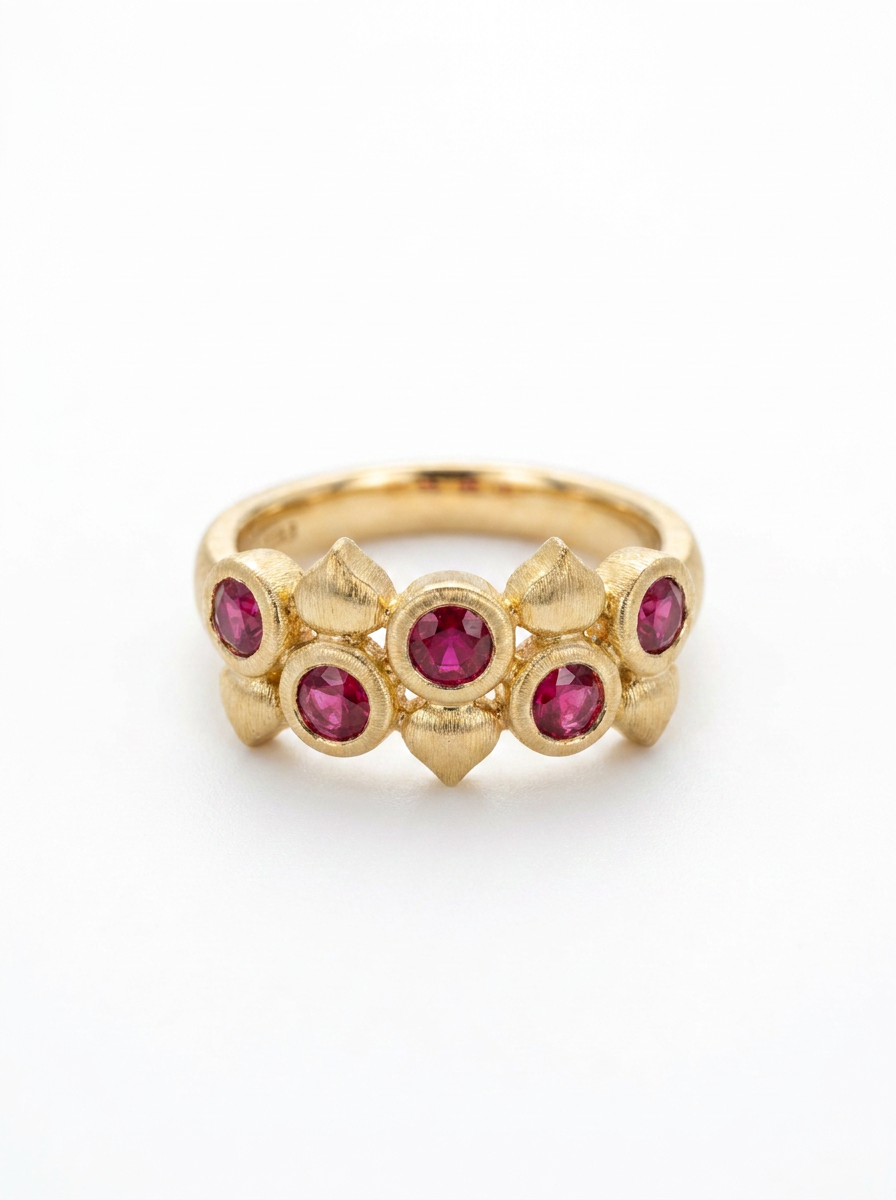The Ember alternating ruby flame ring — lab-grown diamond ring by Highline Diamond