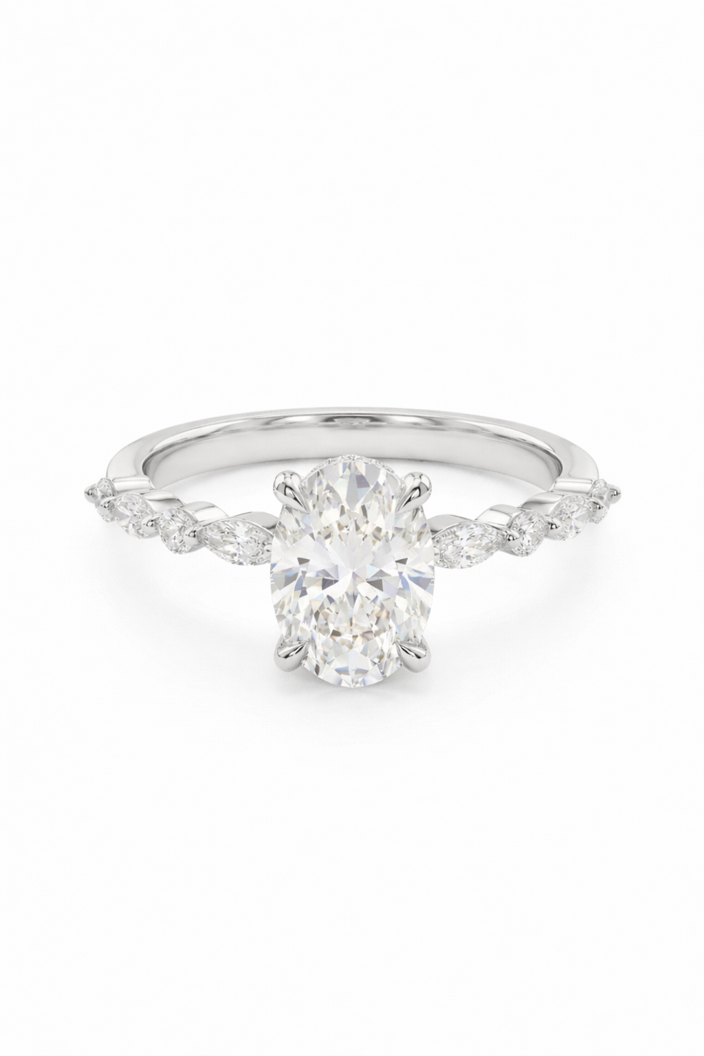 The Olive | Marquise Vine & Oval Ring