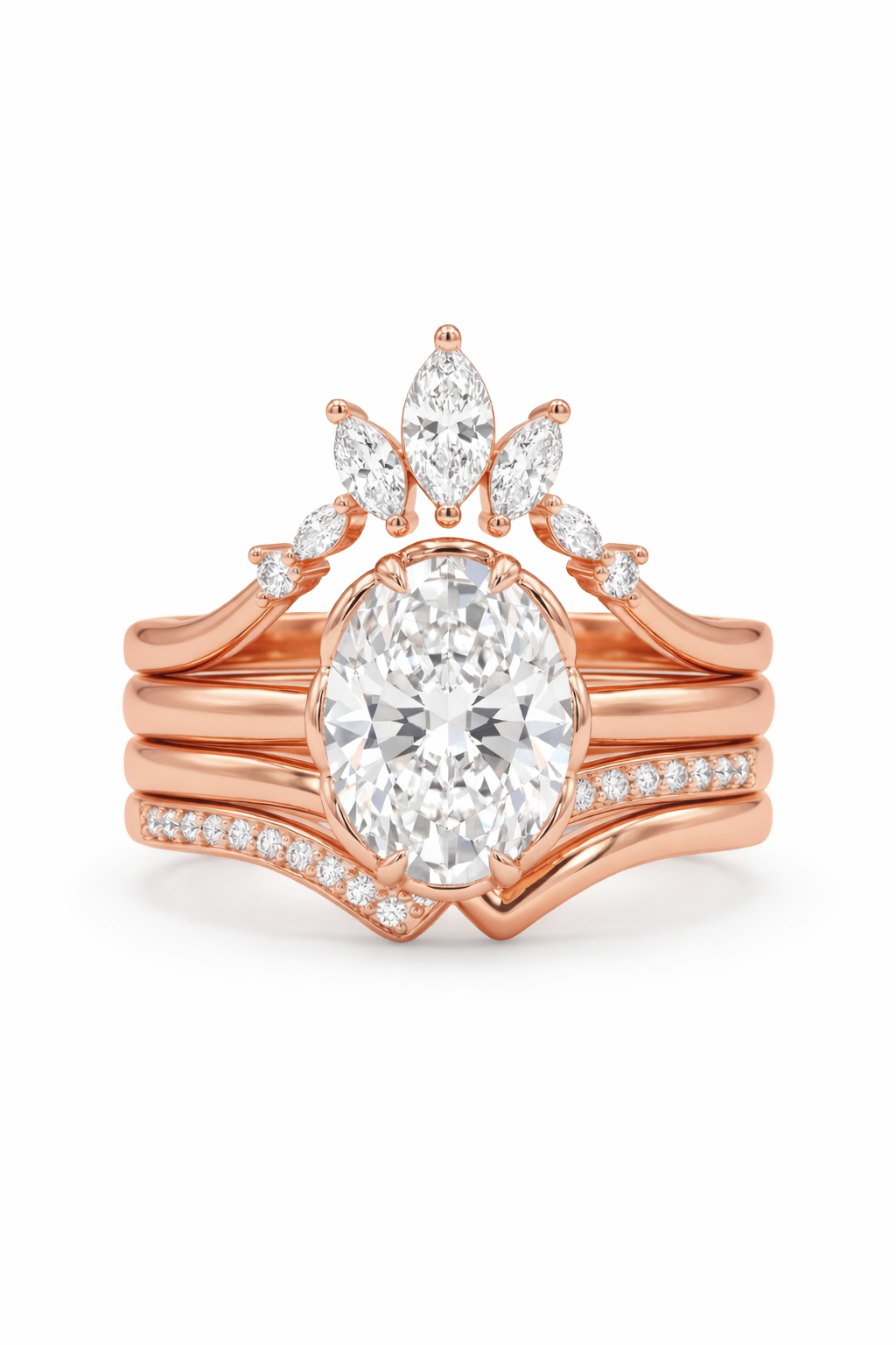 The Empress | Oval Solitaire Ring Stack Suite