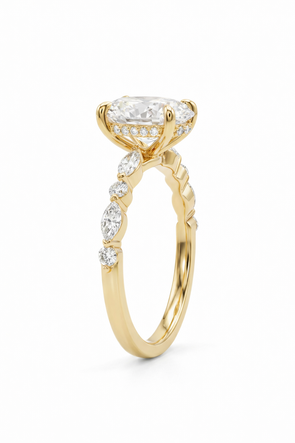 The Olive | Marquise Vine & Oval Ring