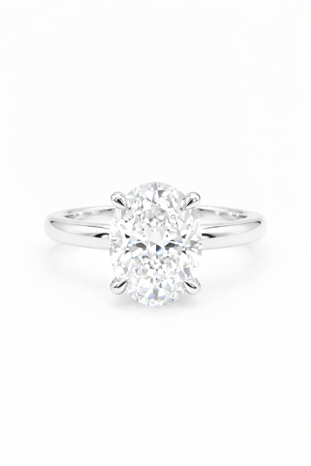 The Icon Stack | Oval Solid Gold Ring & Pave Band