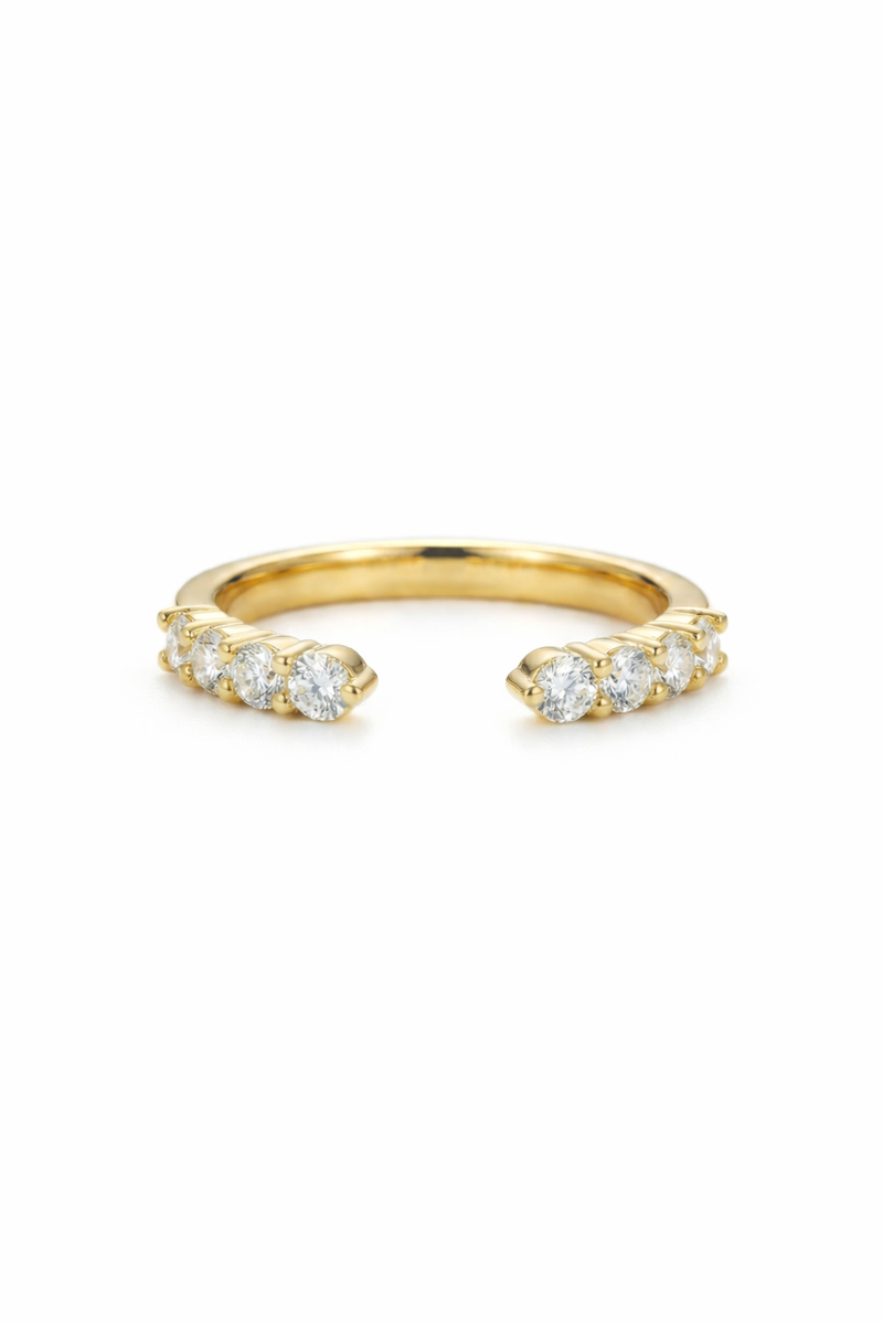 The Pinch | Open Cuff Diamond Band