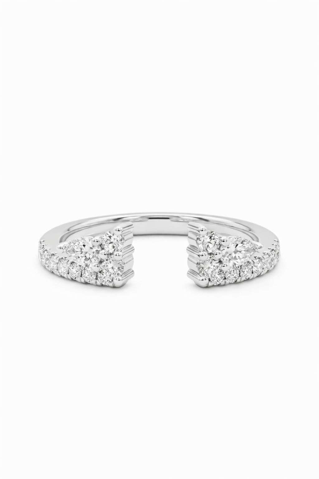 The Harmony | Diamond Trefoil Open Ring