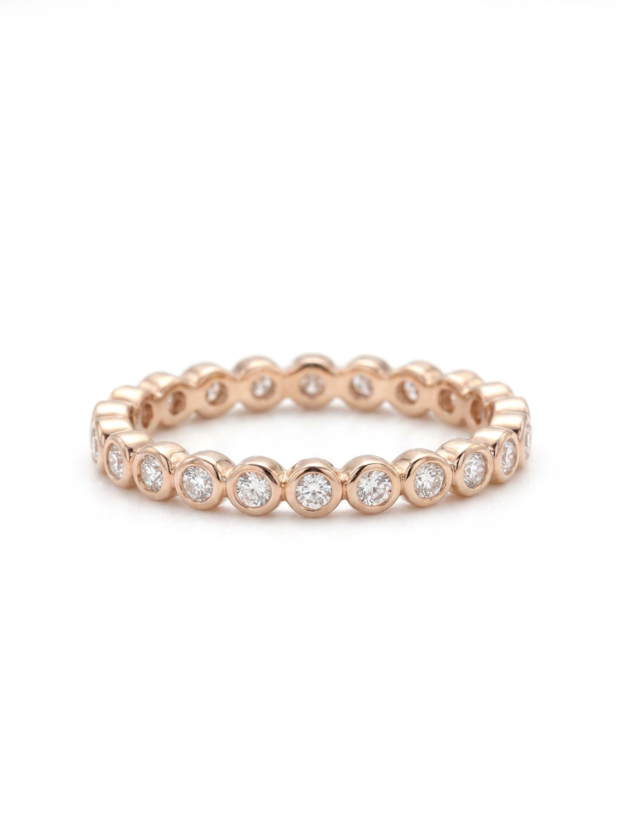 The Bubble Bezel | Bezel-Set Round Diamond Eternity Band