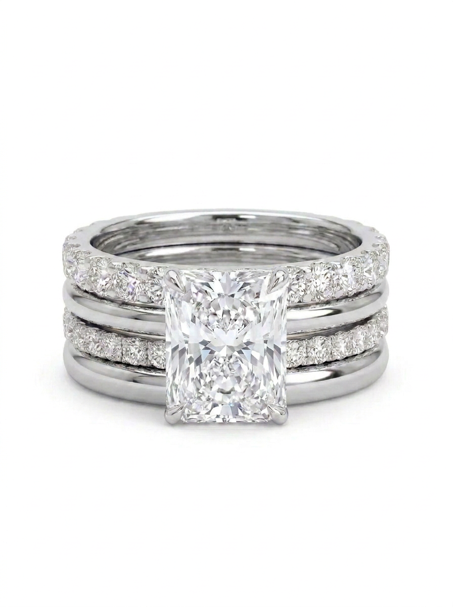 The Cadence | Radiant Cut Multi-Row Rhythmic Band