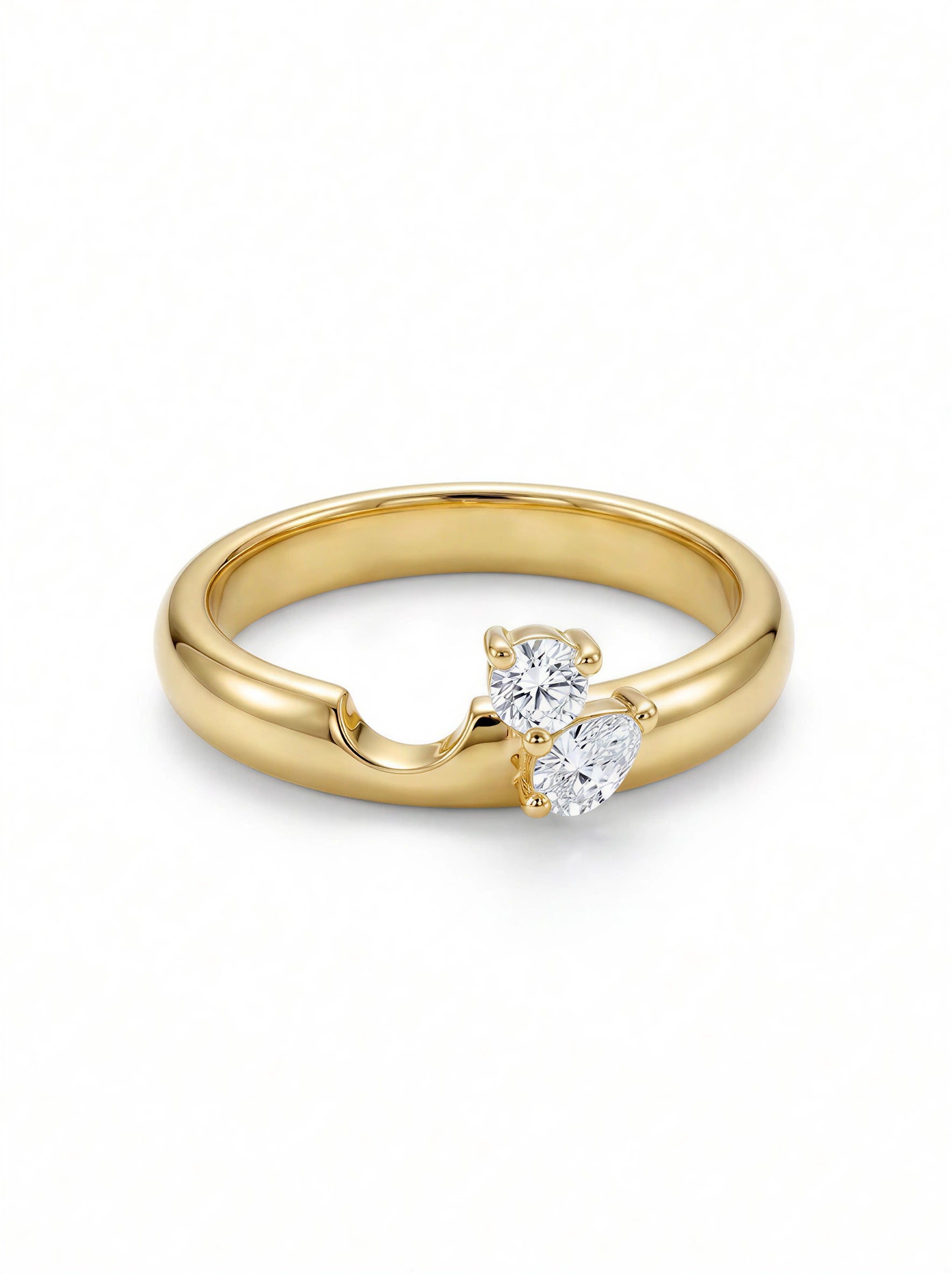 The Interlock modular toi et moi nesting band — lab-grown diamond band by Highline Diamond