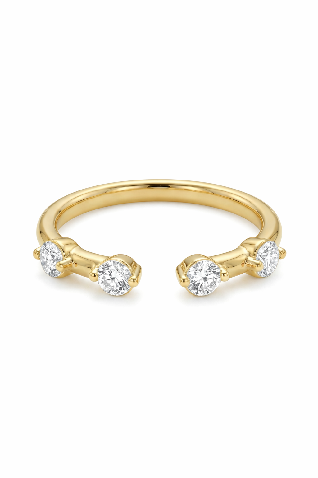 The Dewdrop | Floating Diamond Open Cuff