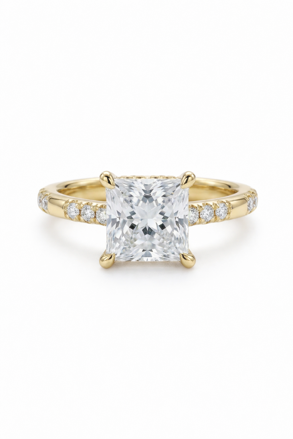 The Duchess | Princess Cut Hidden Halo Ring
