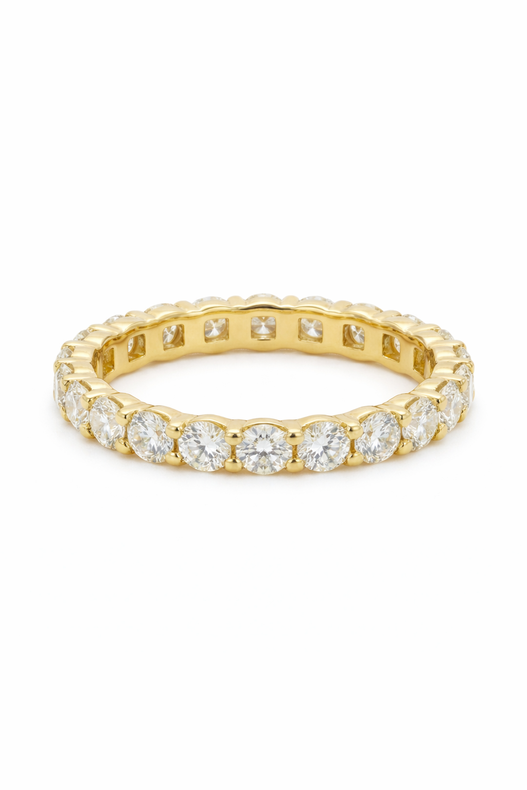 The Line | Round Brilliant Eternity Band