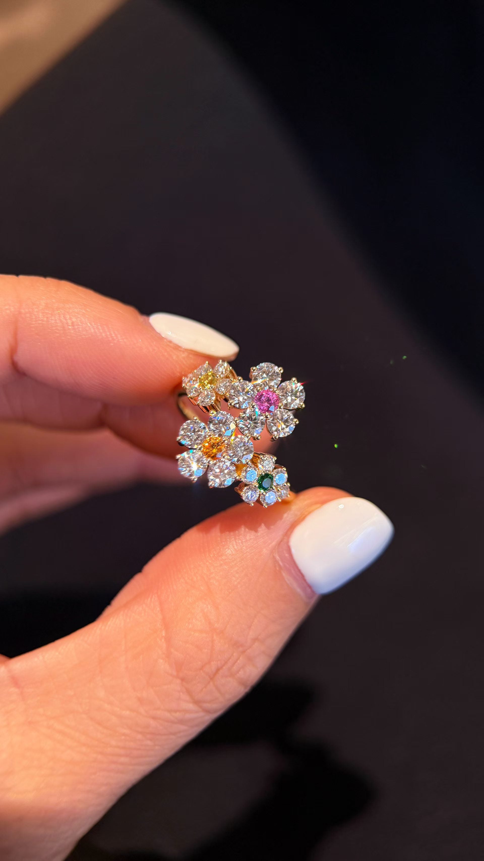 The Bouquet | Natural Multi-Gem Floral Cluster Ring