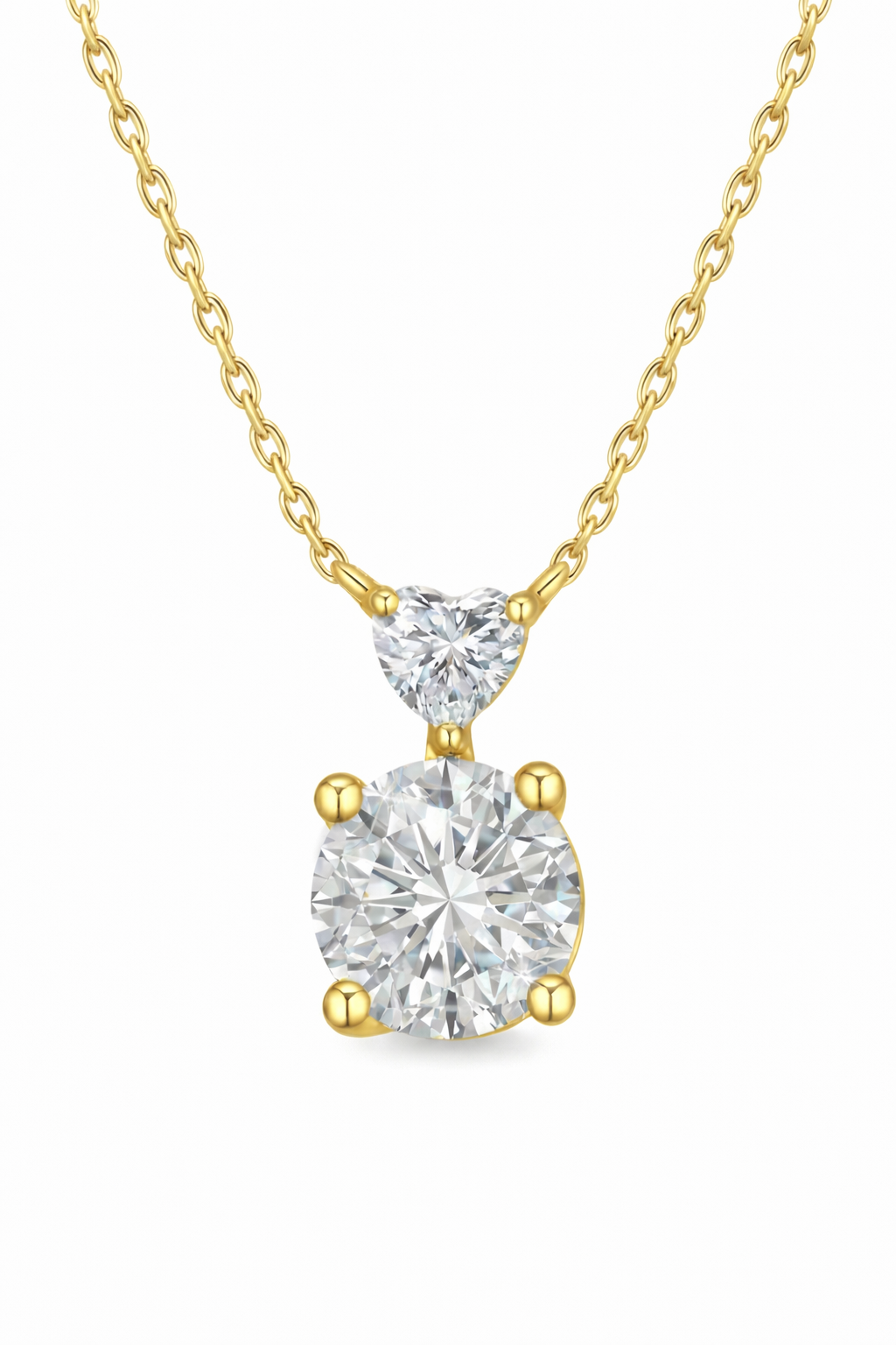 The Pulse | Heart & Round Diamond Necklace
