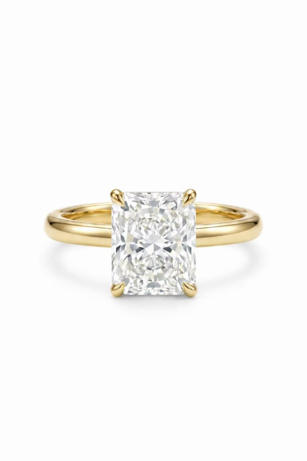 3 Carat Radiant Cut 18K Gold Lab Grown Diamond Ring | $200 Down Payment