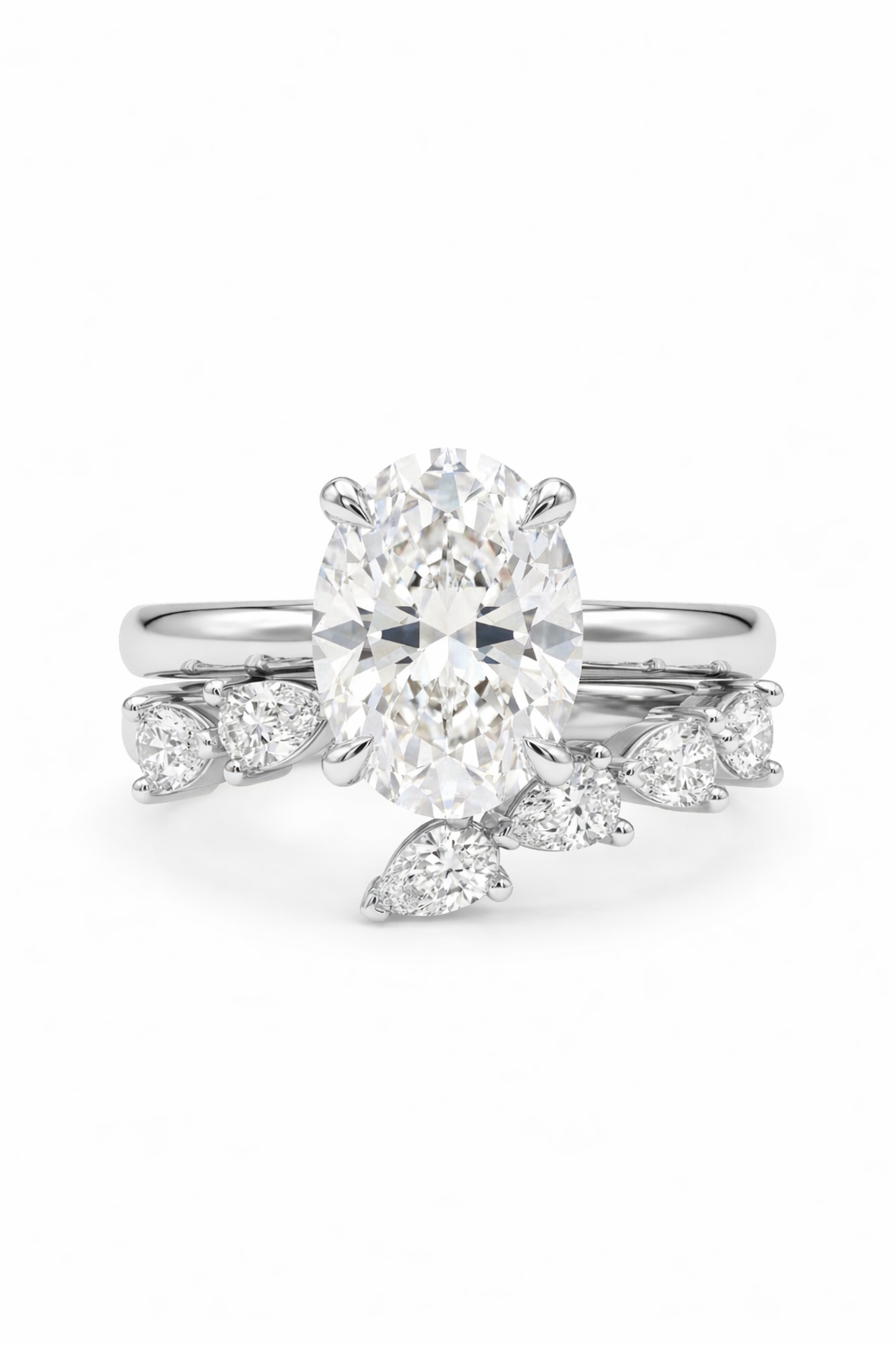 The Fern | Pear-Cut Cluster Enhancer Ring