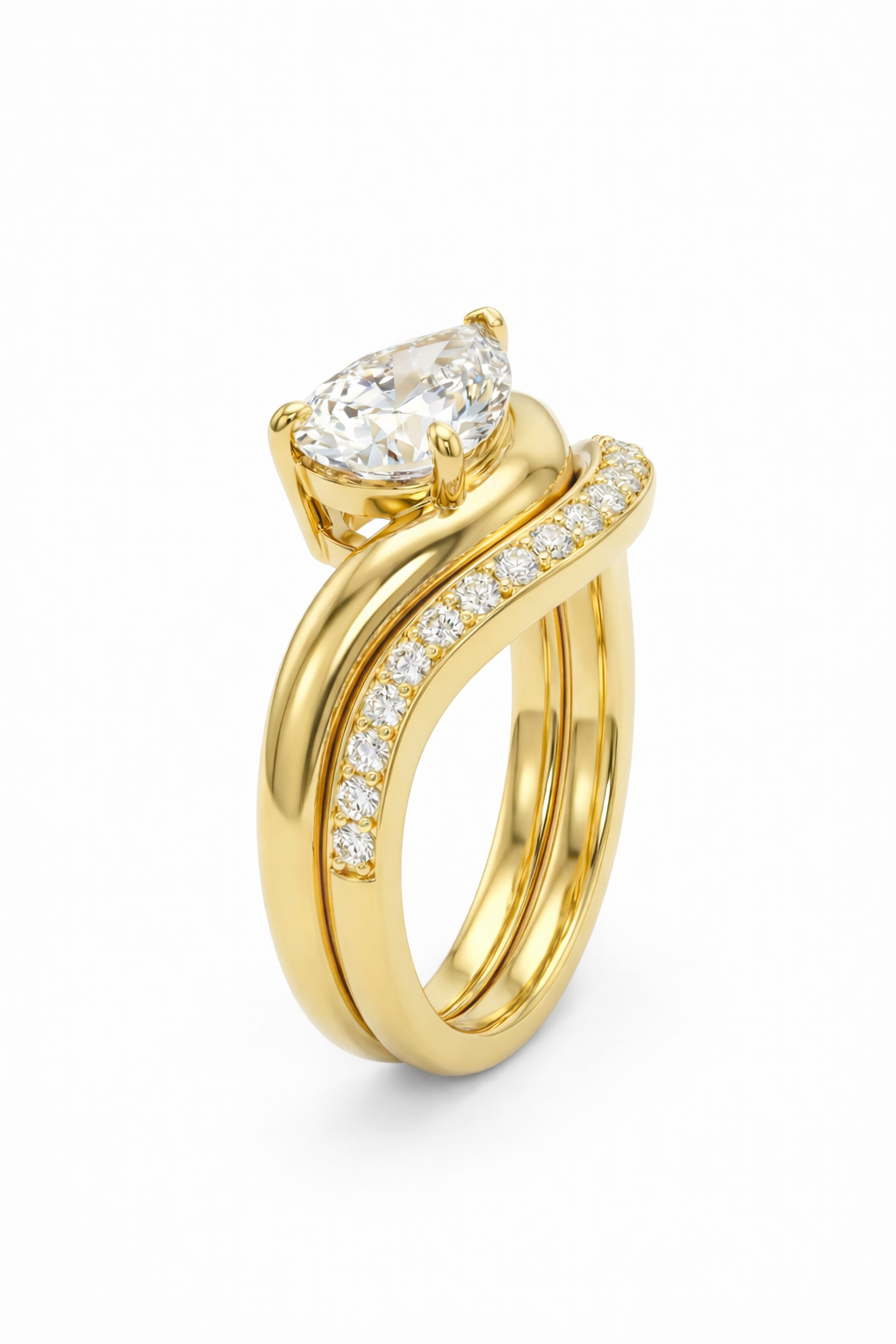 The Cove | Curved Pear Diamond Set