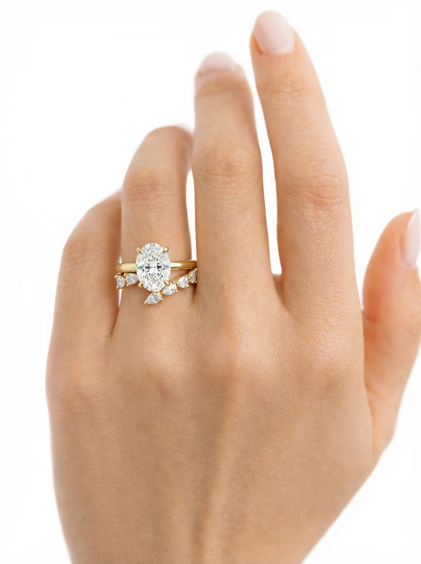 The Fern | Pear-Cut Cluster Enhancer Ring