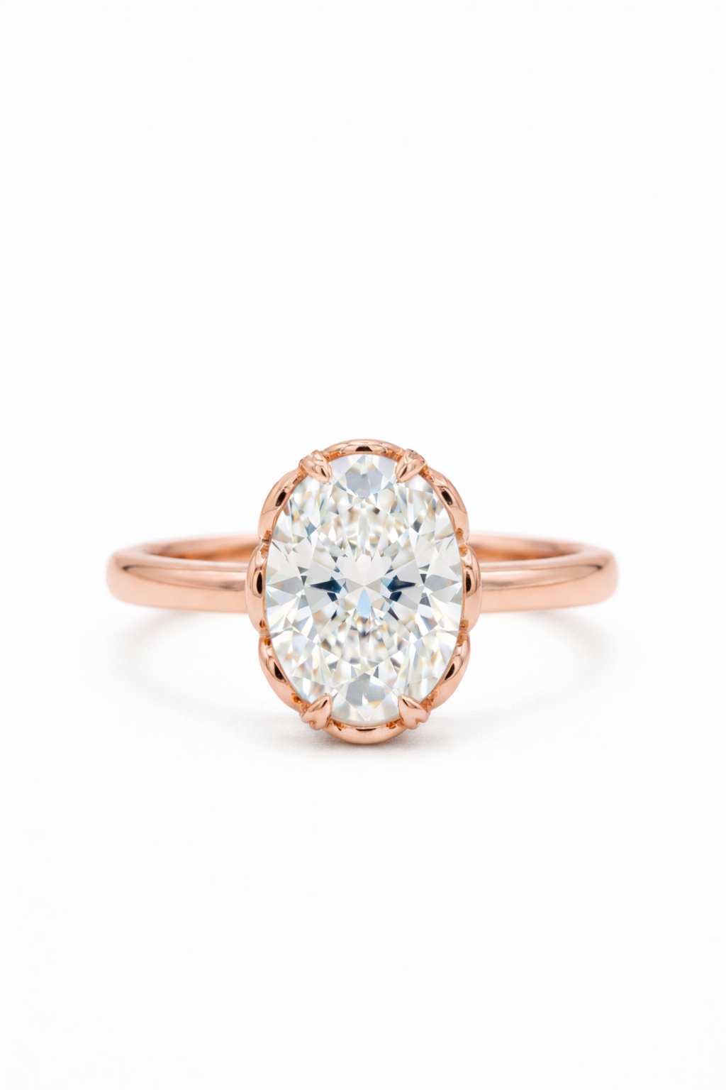 The Muse | Oval Cut Hidden Halo Ring