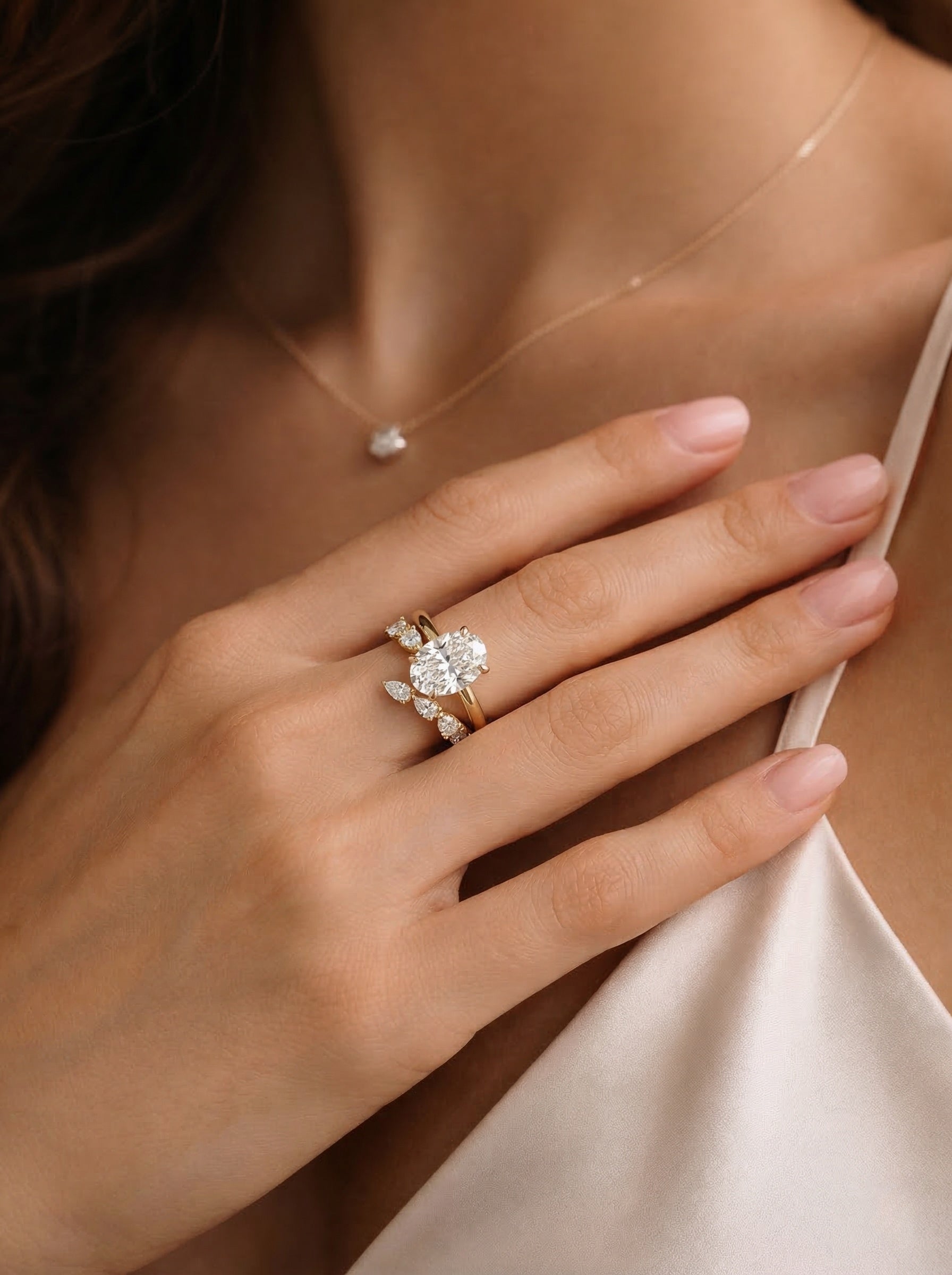The Fern | Pear-Cut Cluster Enhancer Ring