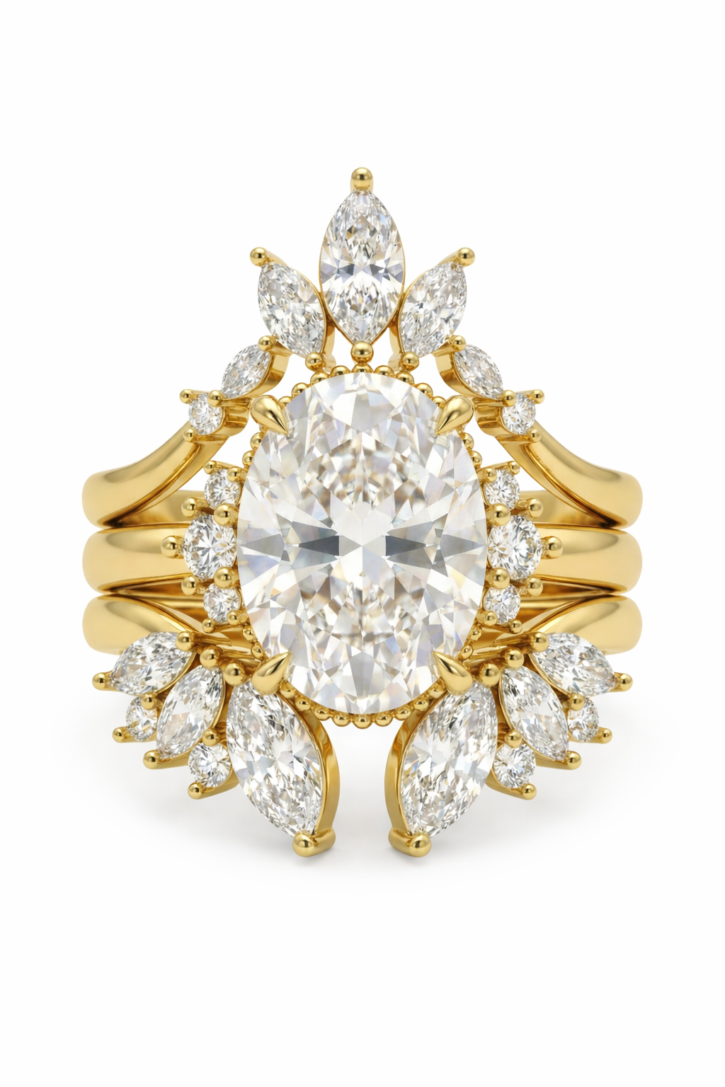 The Phoenix Stack | Marquise Wing & Oval Solitaire