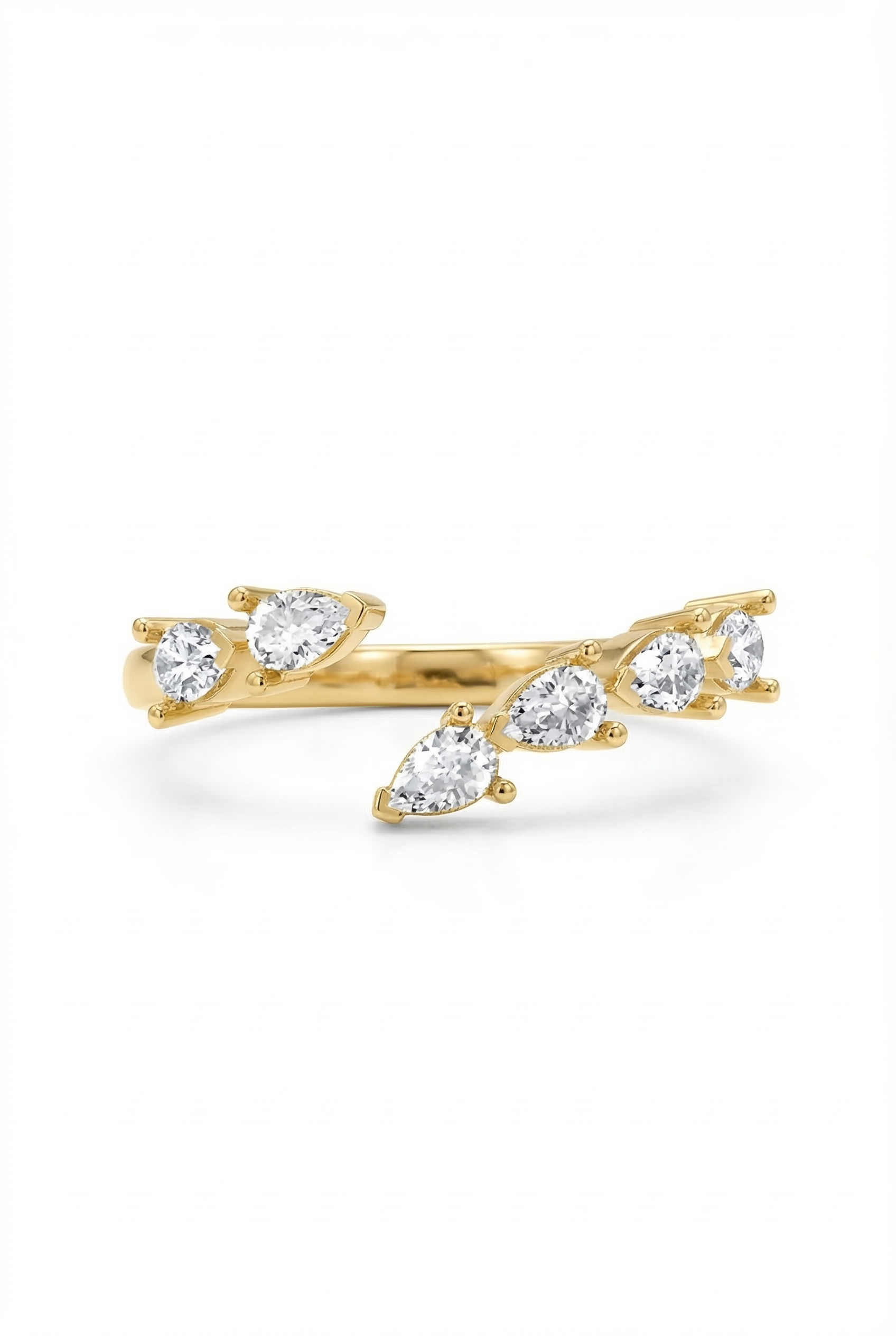 The Fern | Pear-Cut Cluster Enhancer Ring