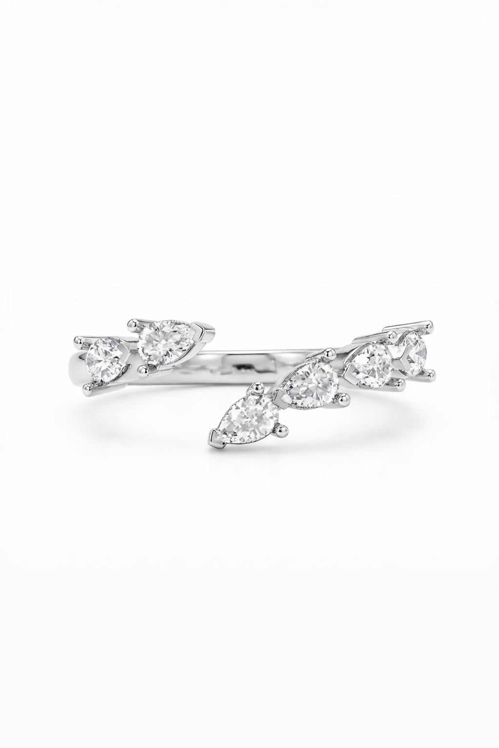 The Willow | Open Pear-Cut Enhancer Ring