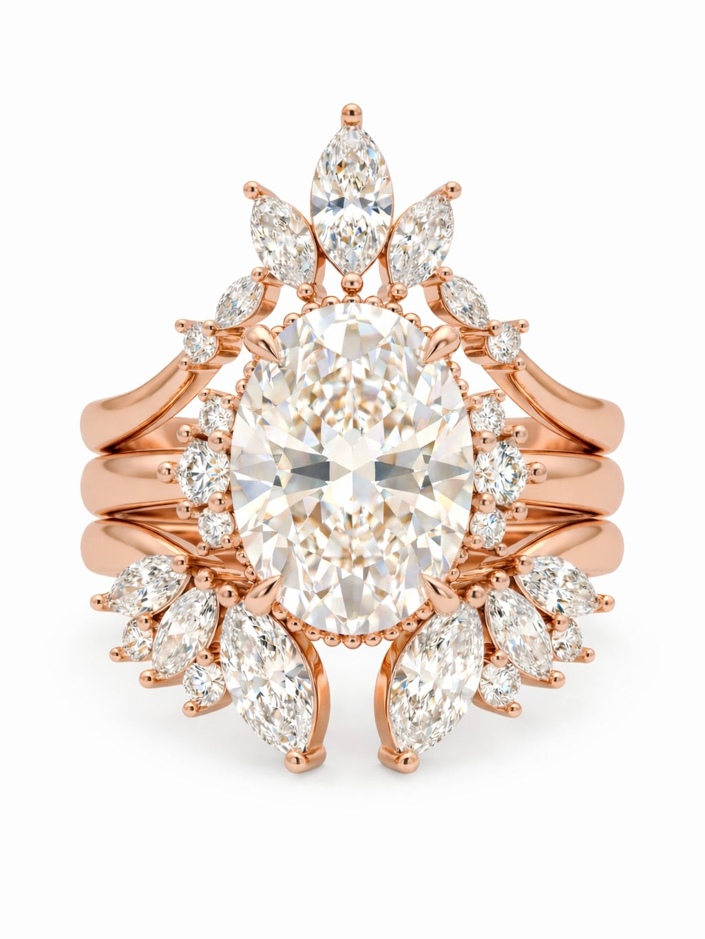 The Phoenix Stack | Marquise Wing & Oval Solitaire