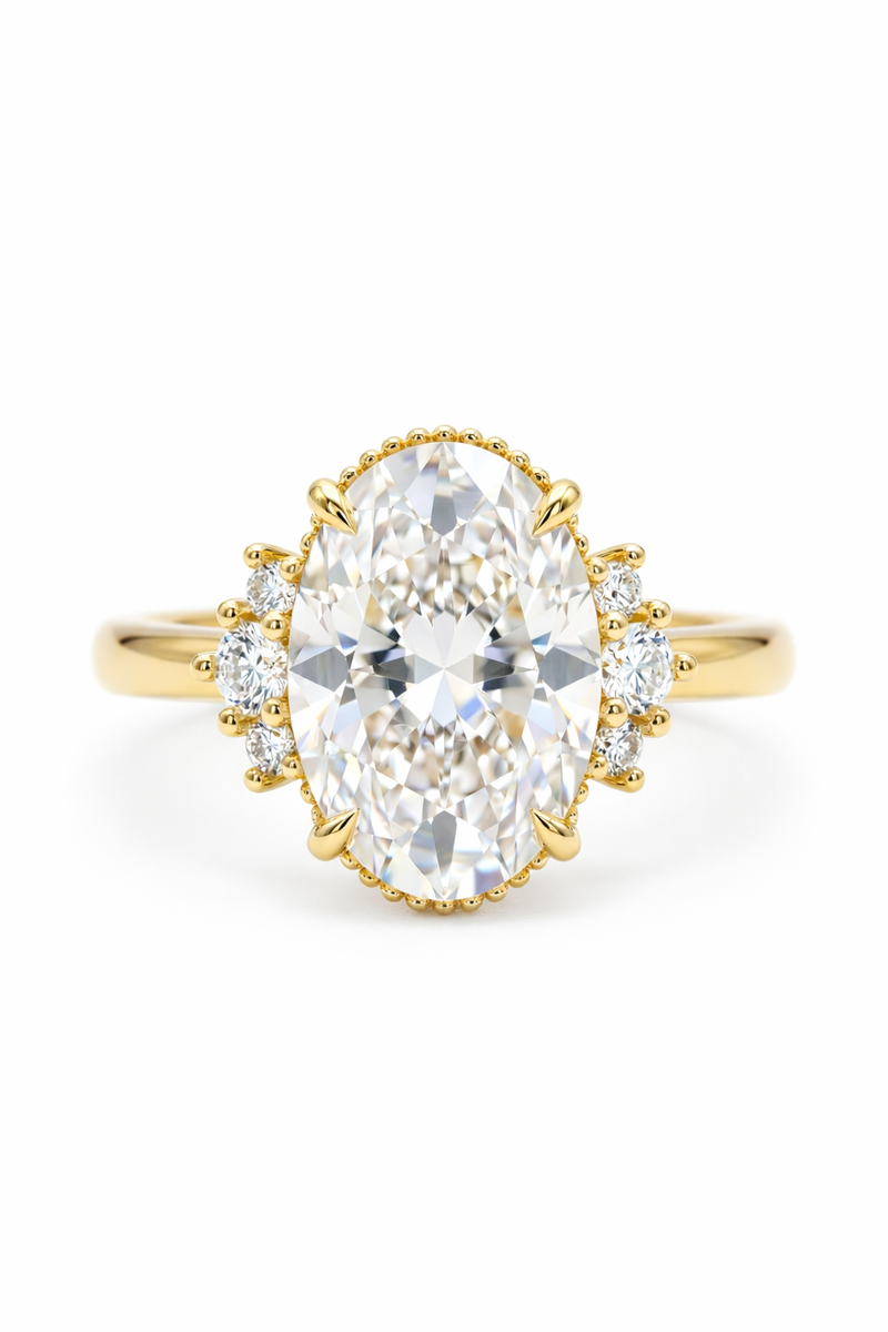 The Crown | Vintage Oval Milgrain Ring