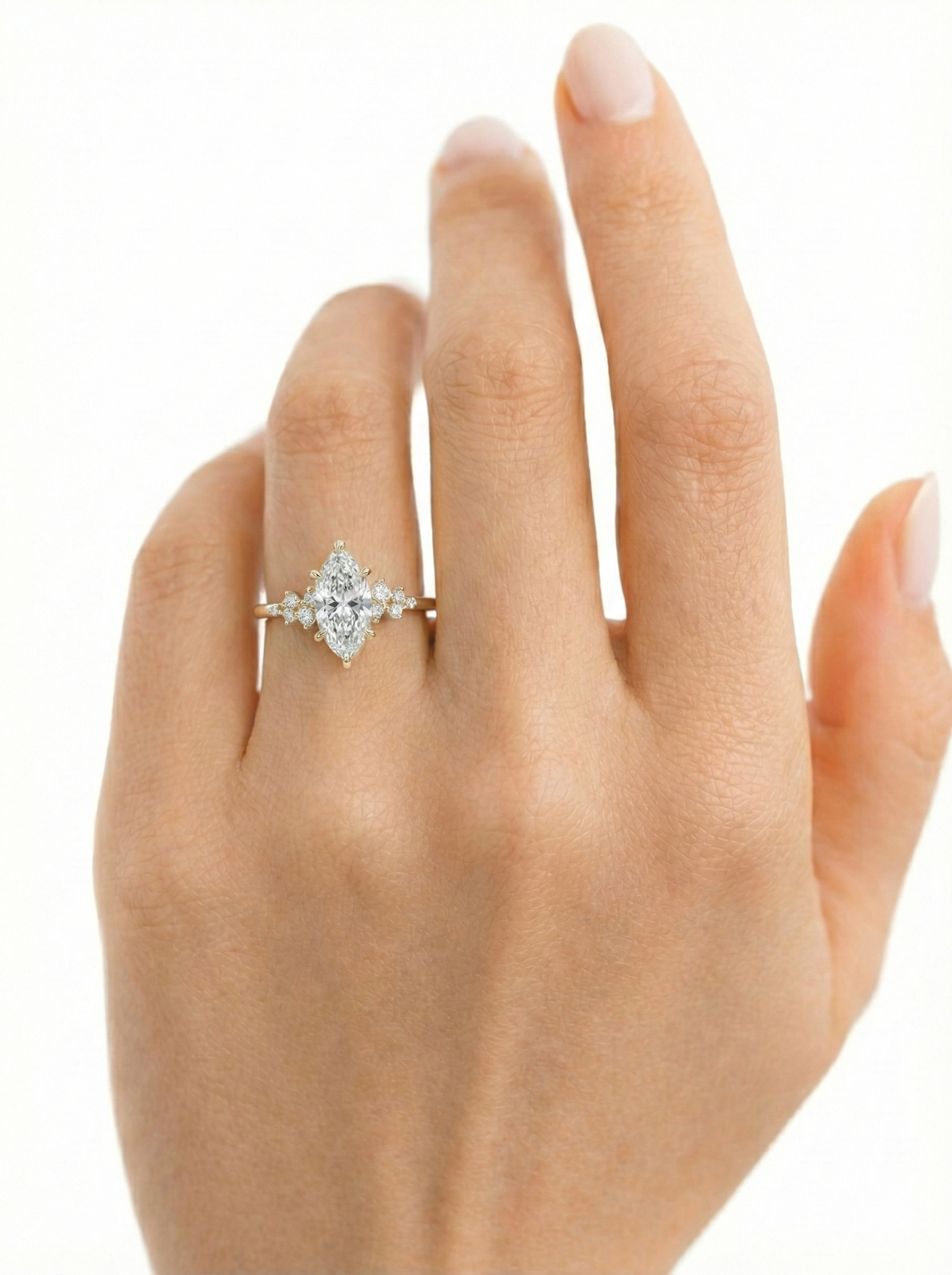 The Almond | Marquise Diamond Cluster Ring