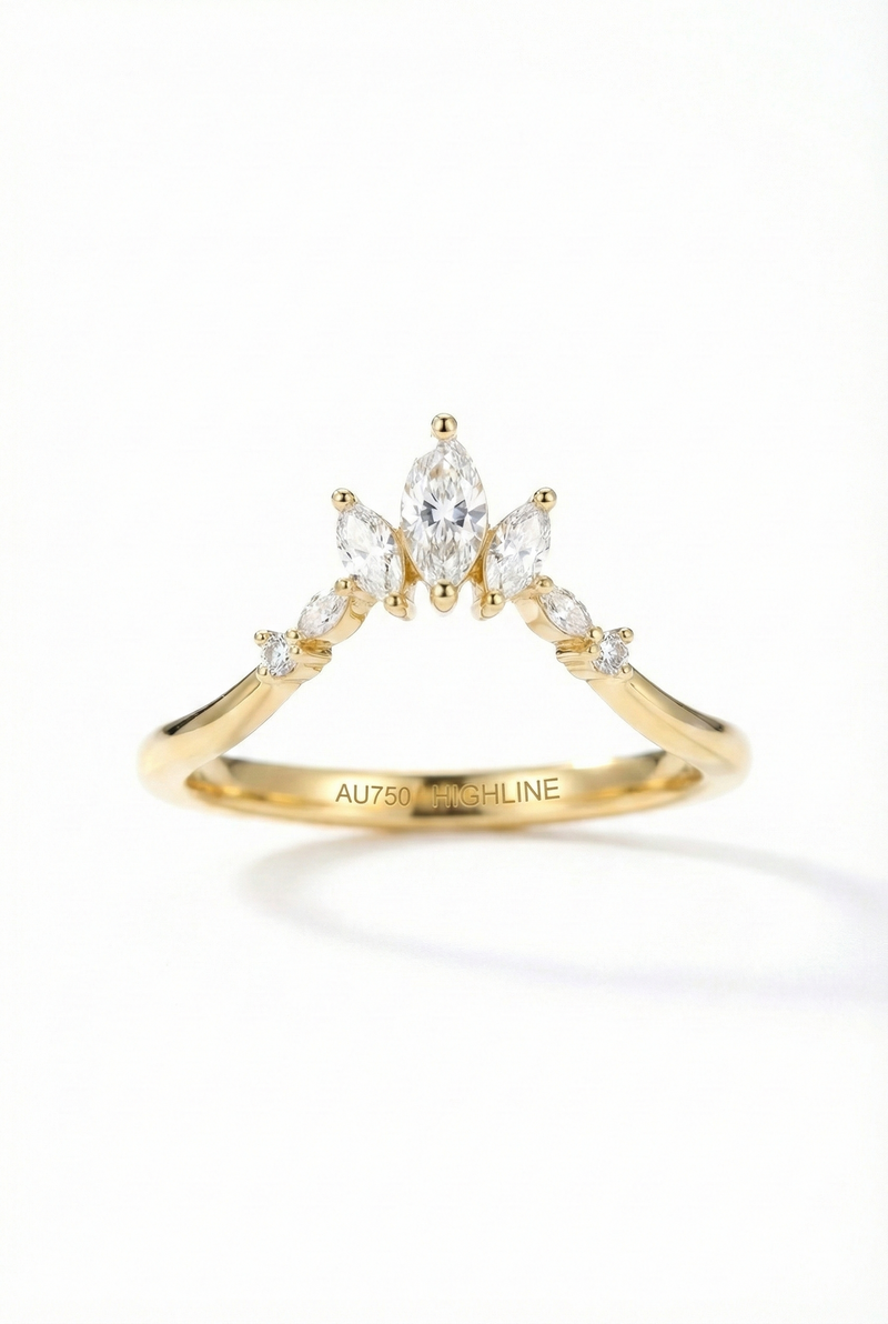 The Diadem | Marquise Chevron Band
