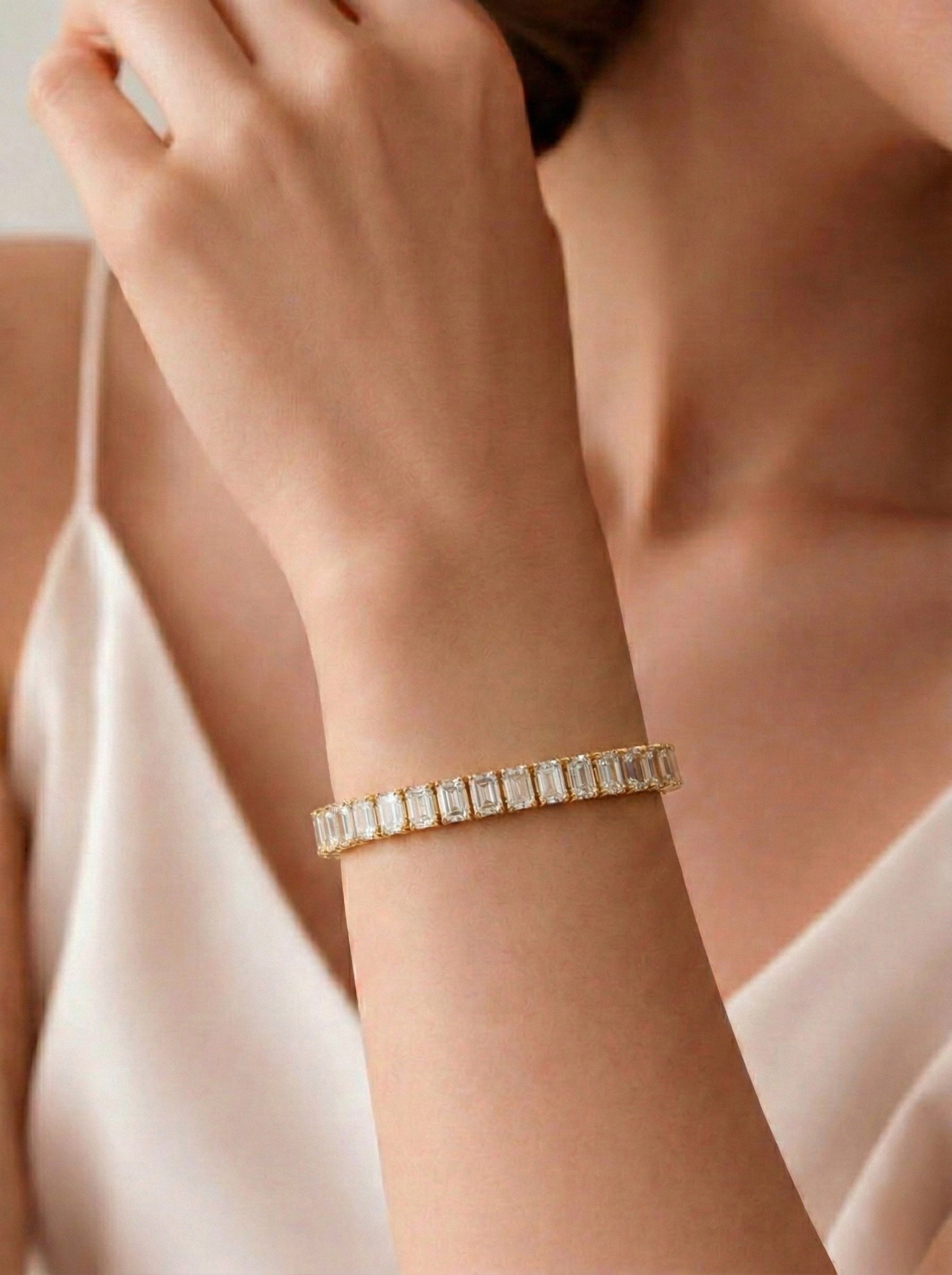 The Glasshouse | Emerald-Cut Tennis Bracelet