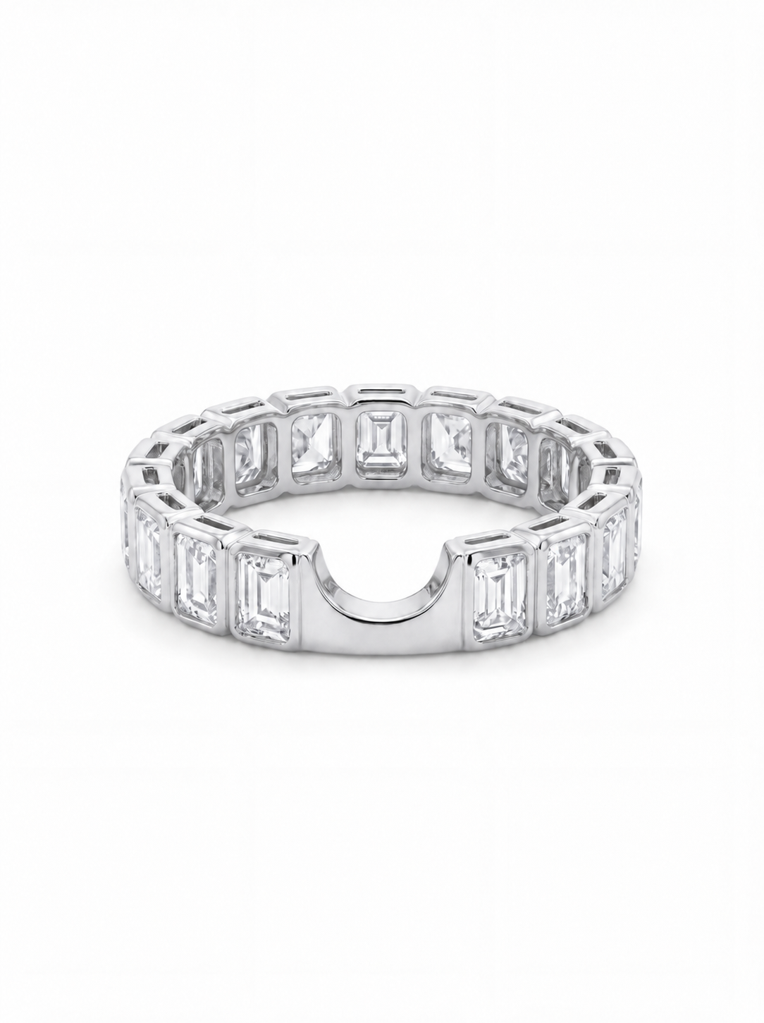 The Notched Emerald | Zero-Gap Solitaire Companion Nesting Band