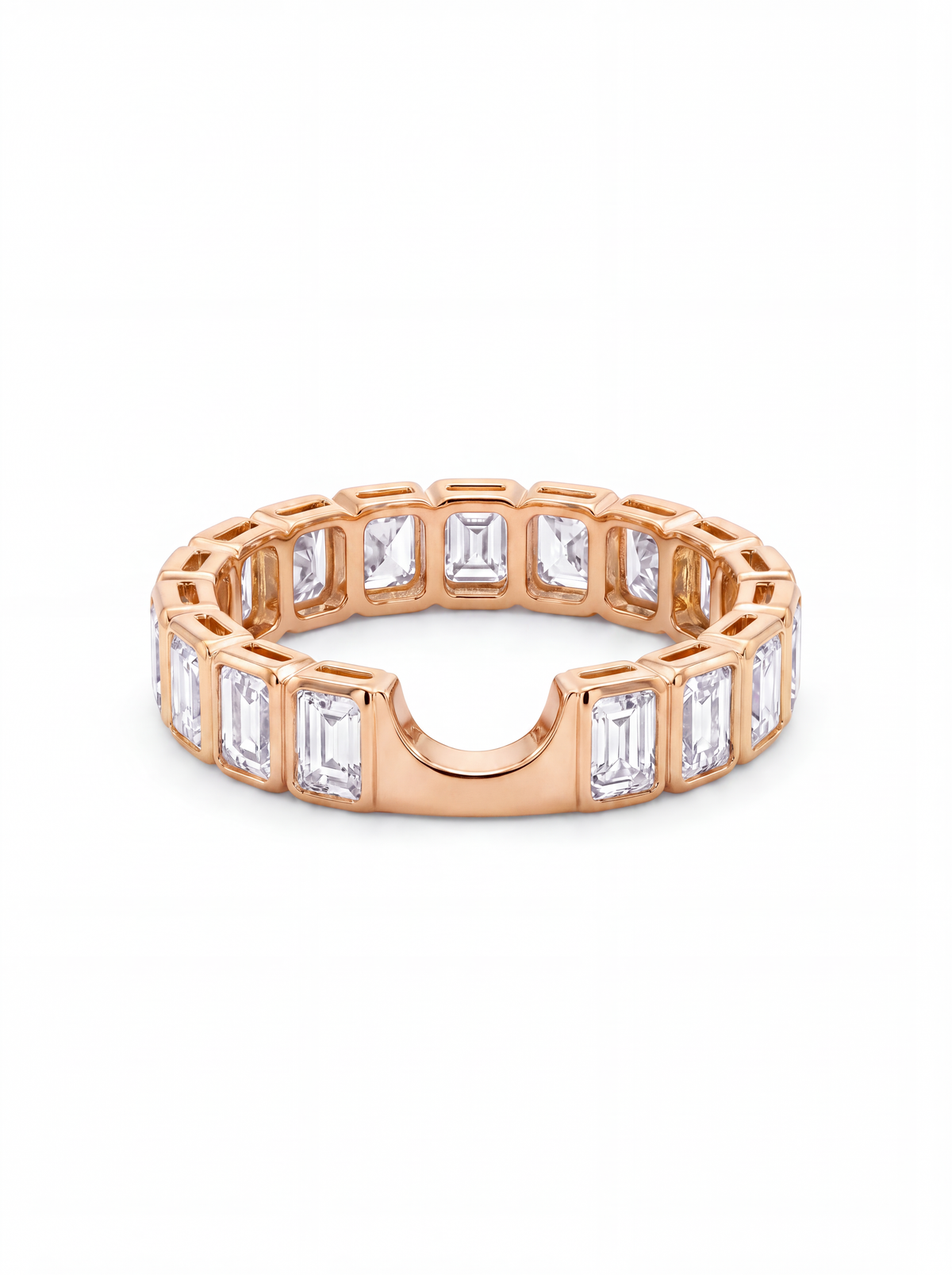 The Notched Emerald | Zero-Gap Solitaire Companion Nesting Band