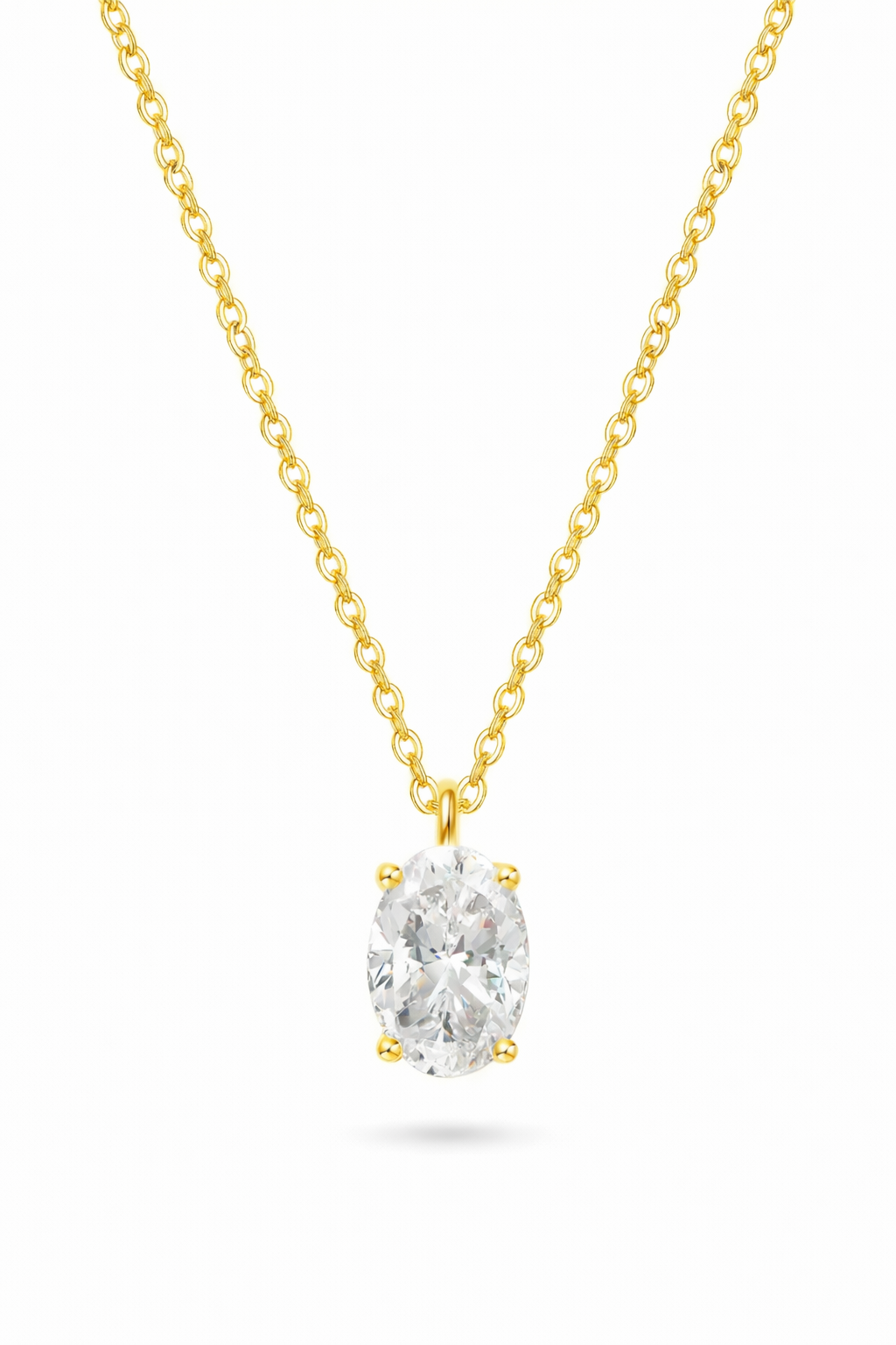The Mirror | Oval Solitaire Necklace