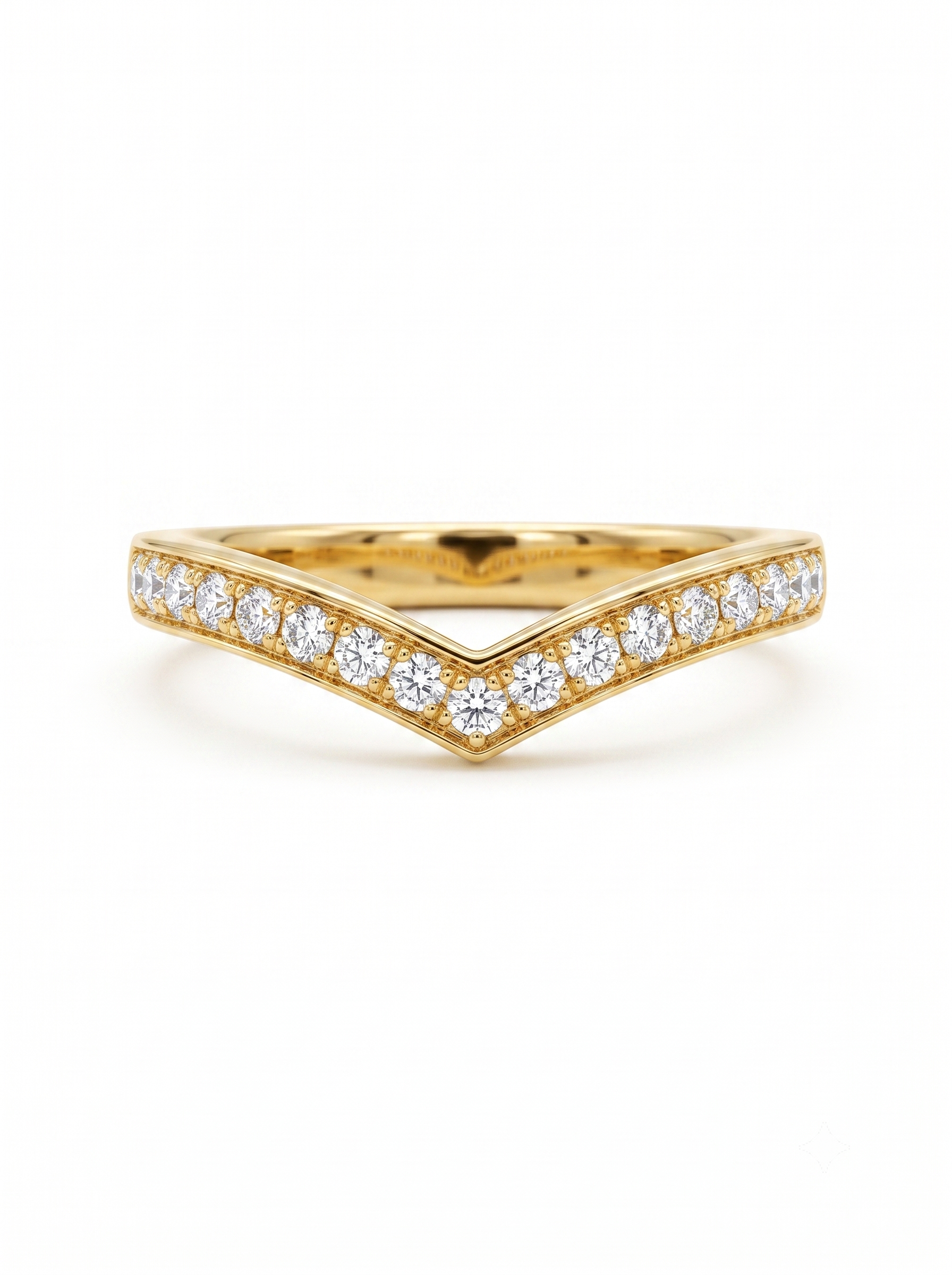 The Wish diamond chevron ring — lab-grown diamond ring by Highline Diamond