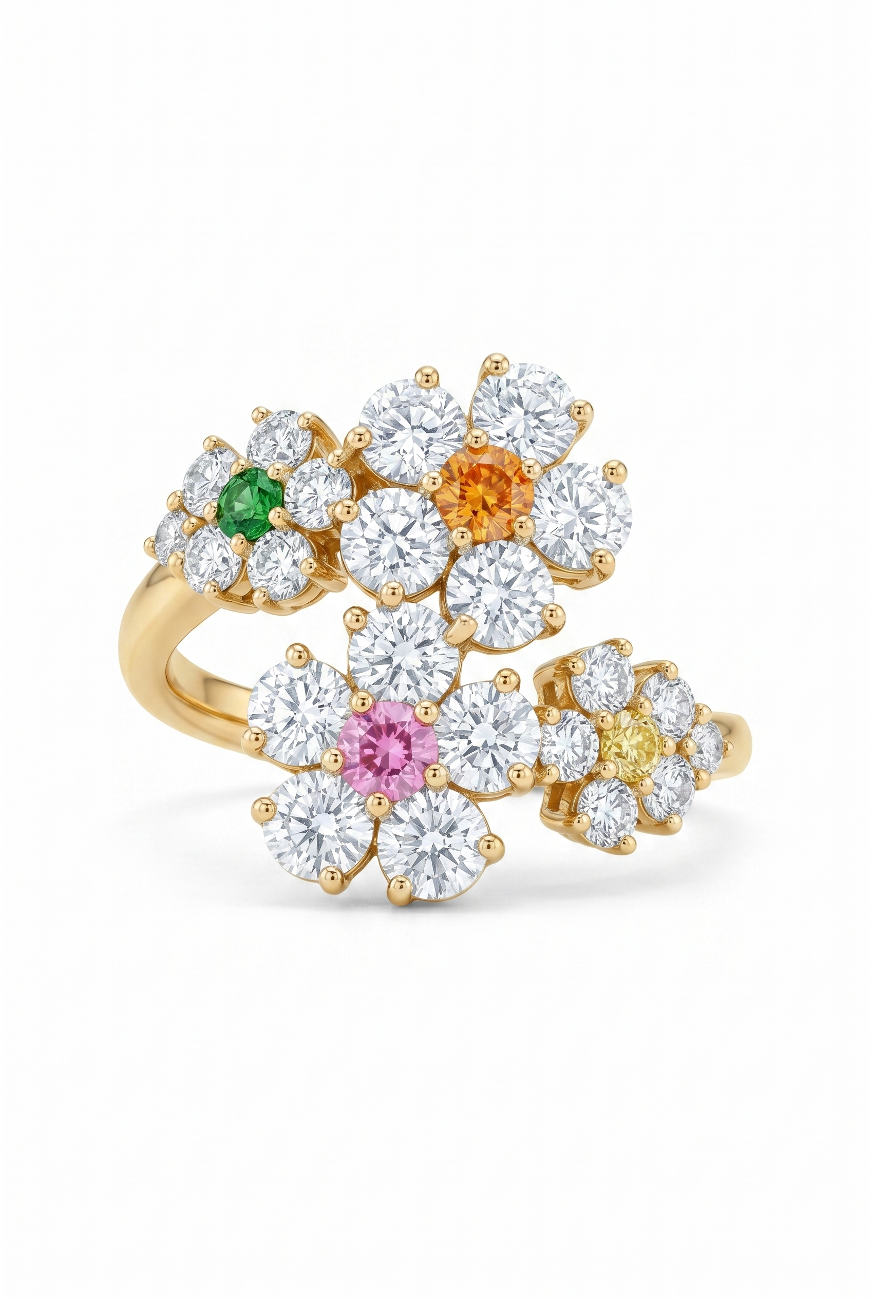 The Bouquet | Natural Multi-Gem Floral Cluster Ring