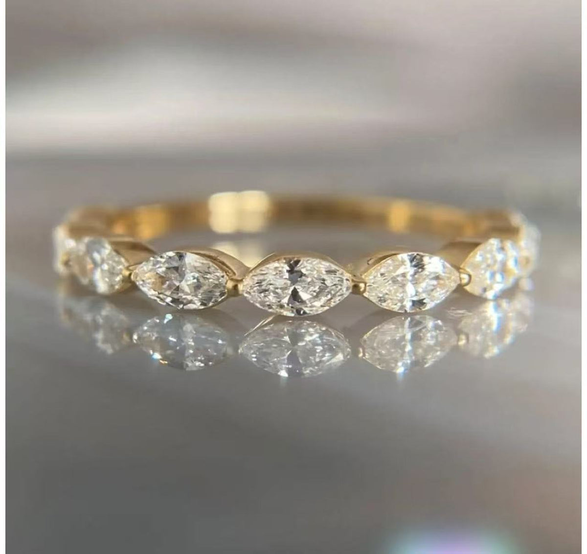 Custom 3ct Marquise Diamond Bridal Set for Sean Awoonor-Renner