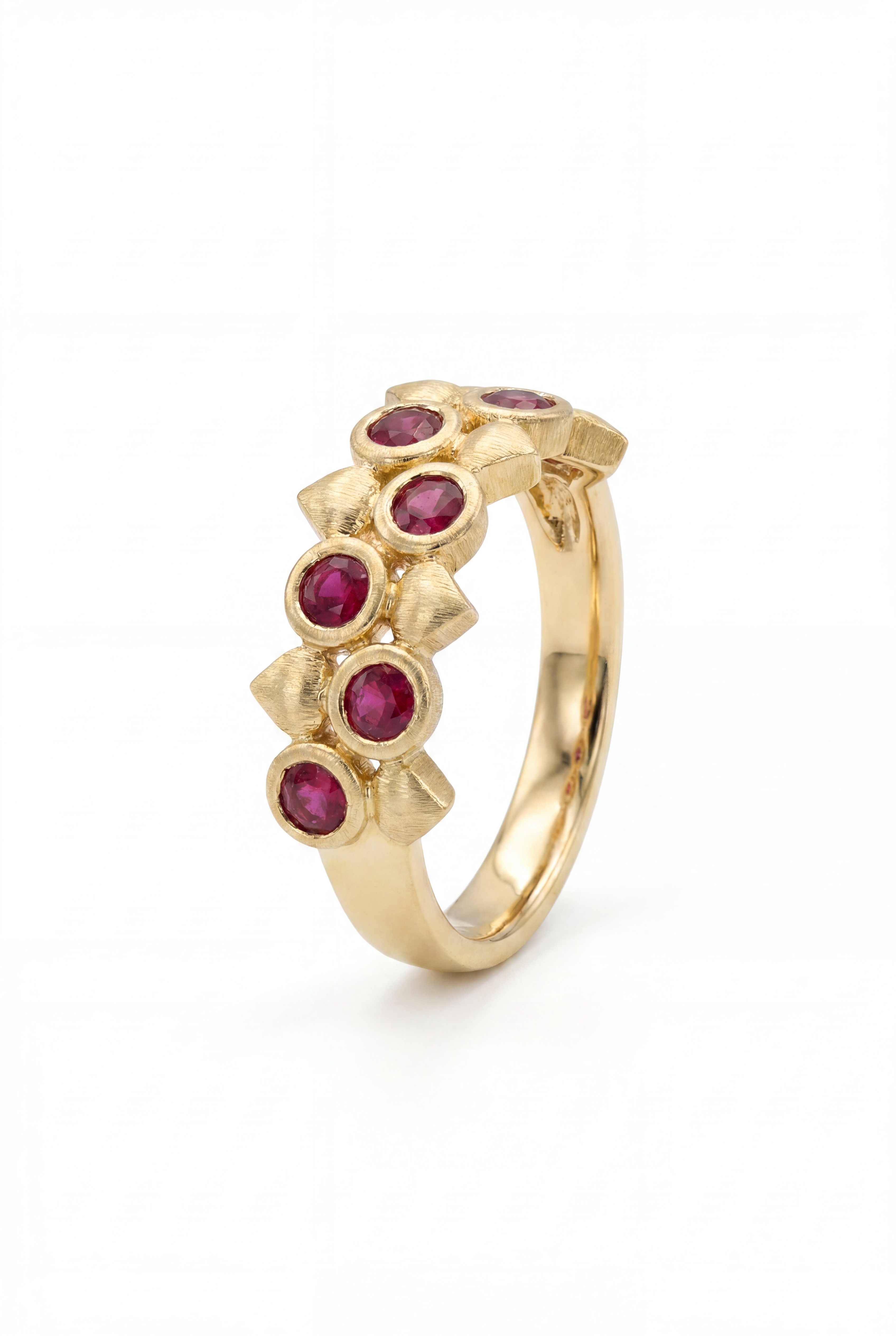 The Ember | Alternating Ruby Flame Ring