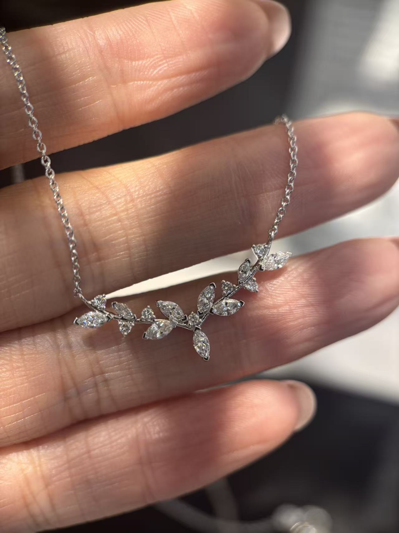 The Sylvan | Antlered Marquise Cluster Necklace