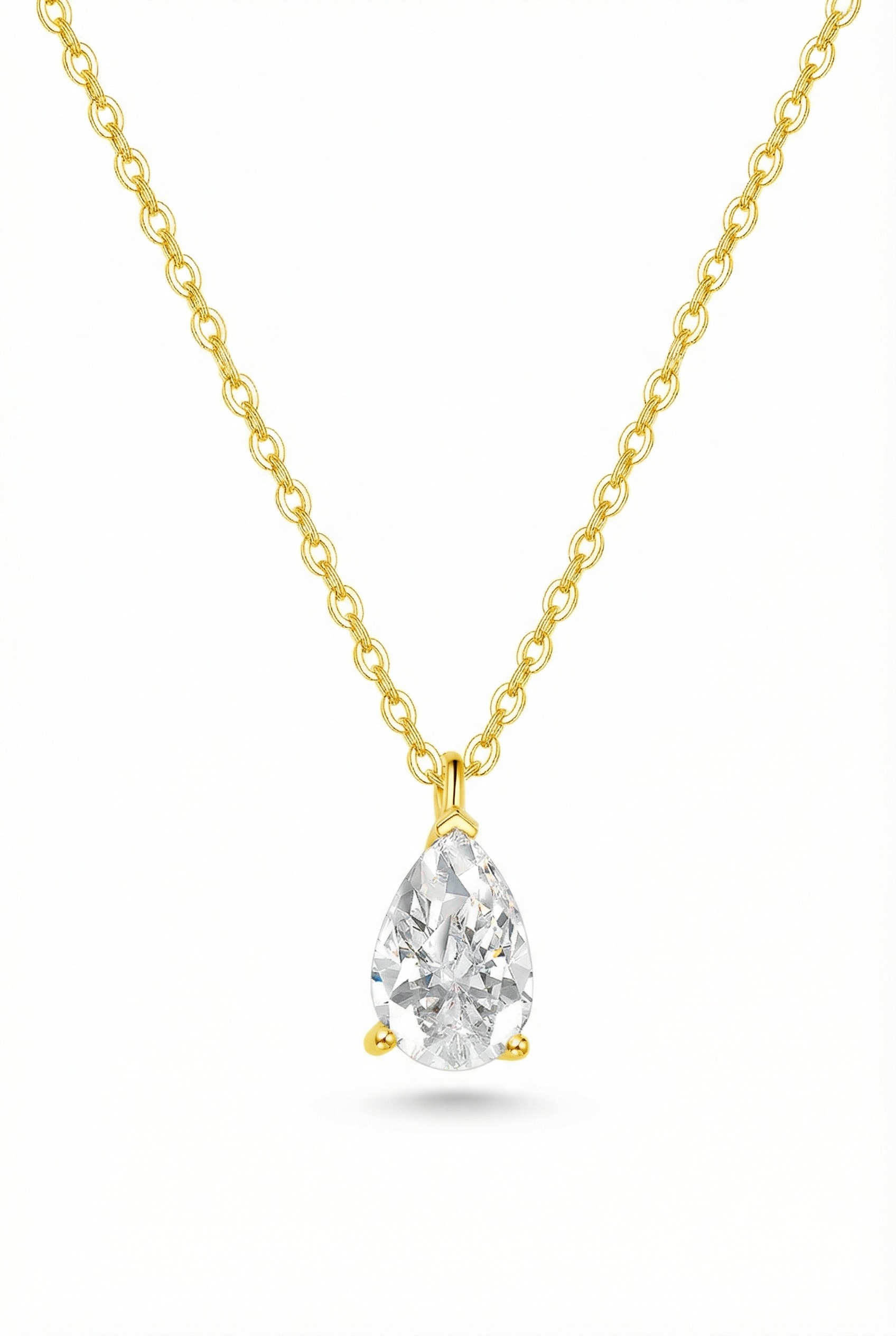 The Raindrop | Pear Diamond Solitaire Necklace