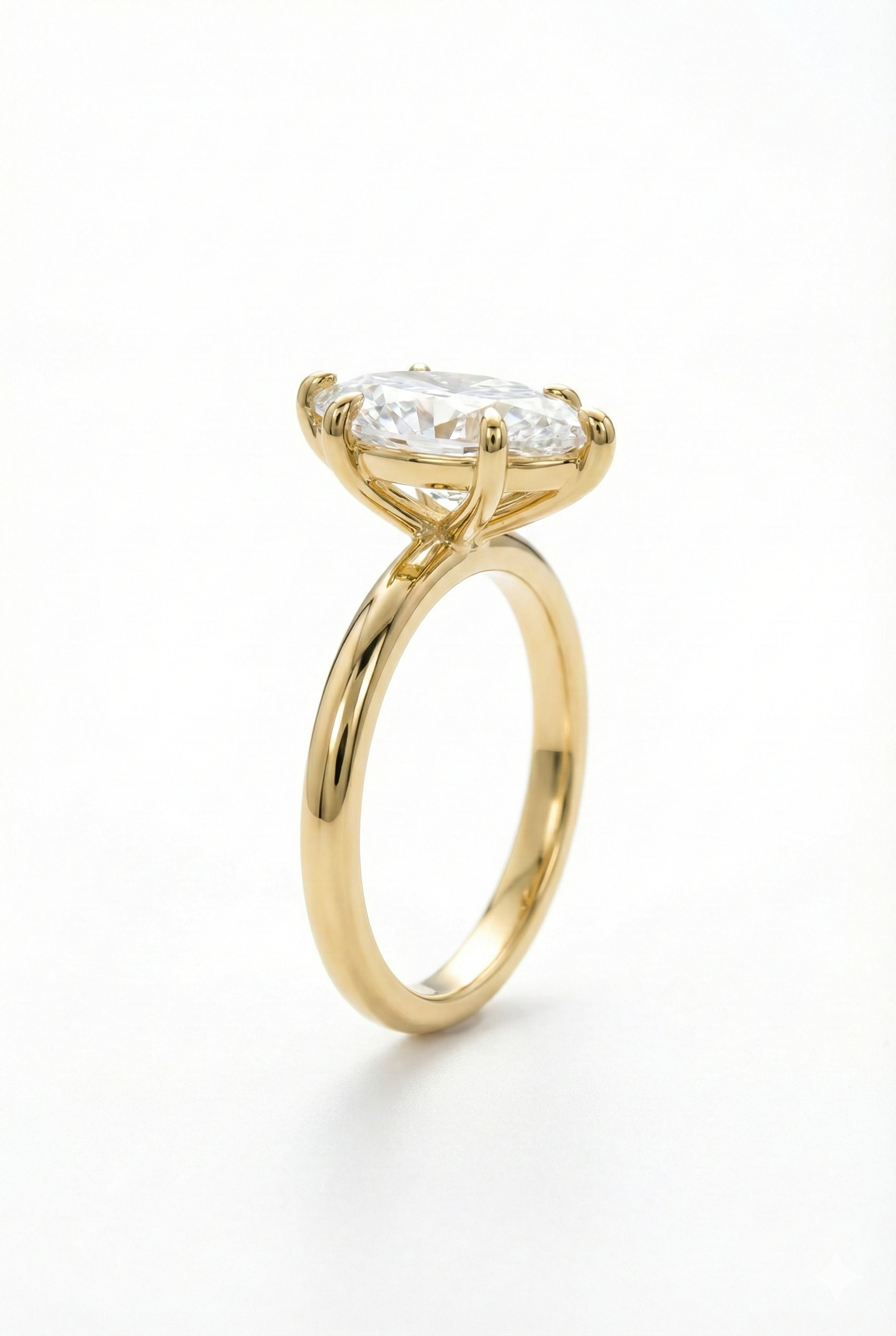 The Navette | 18k Gold Marquise Solitaire
