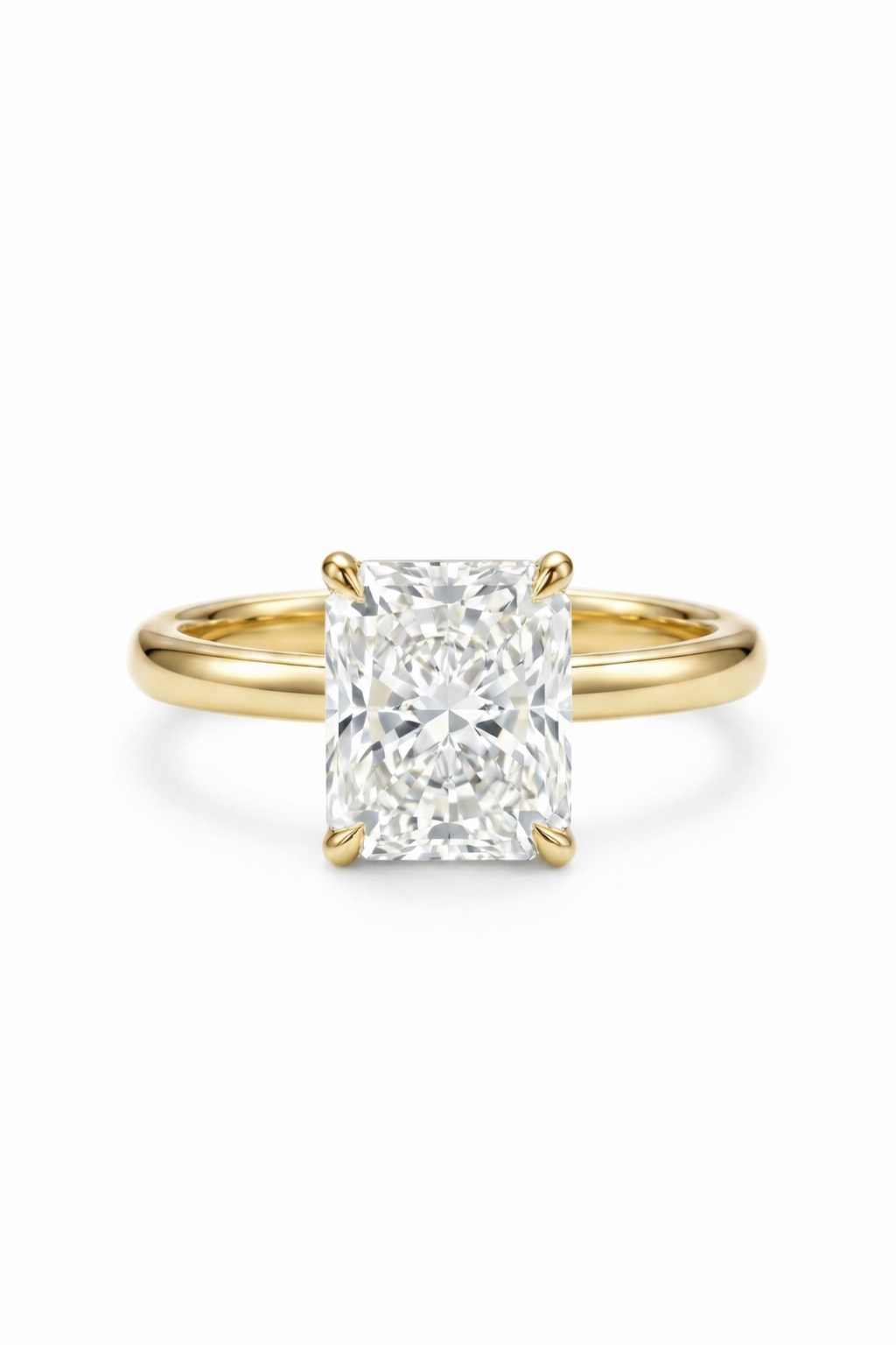 The Golden Hour Stack | Radiant Solid Gold Ring & Open Cuff