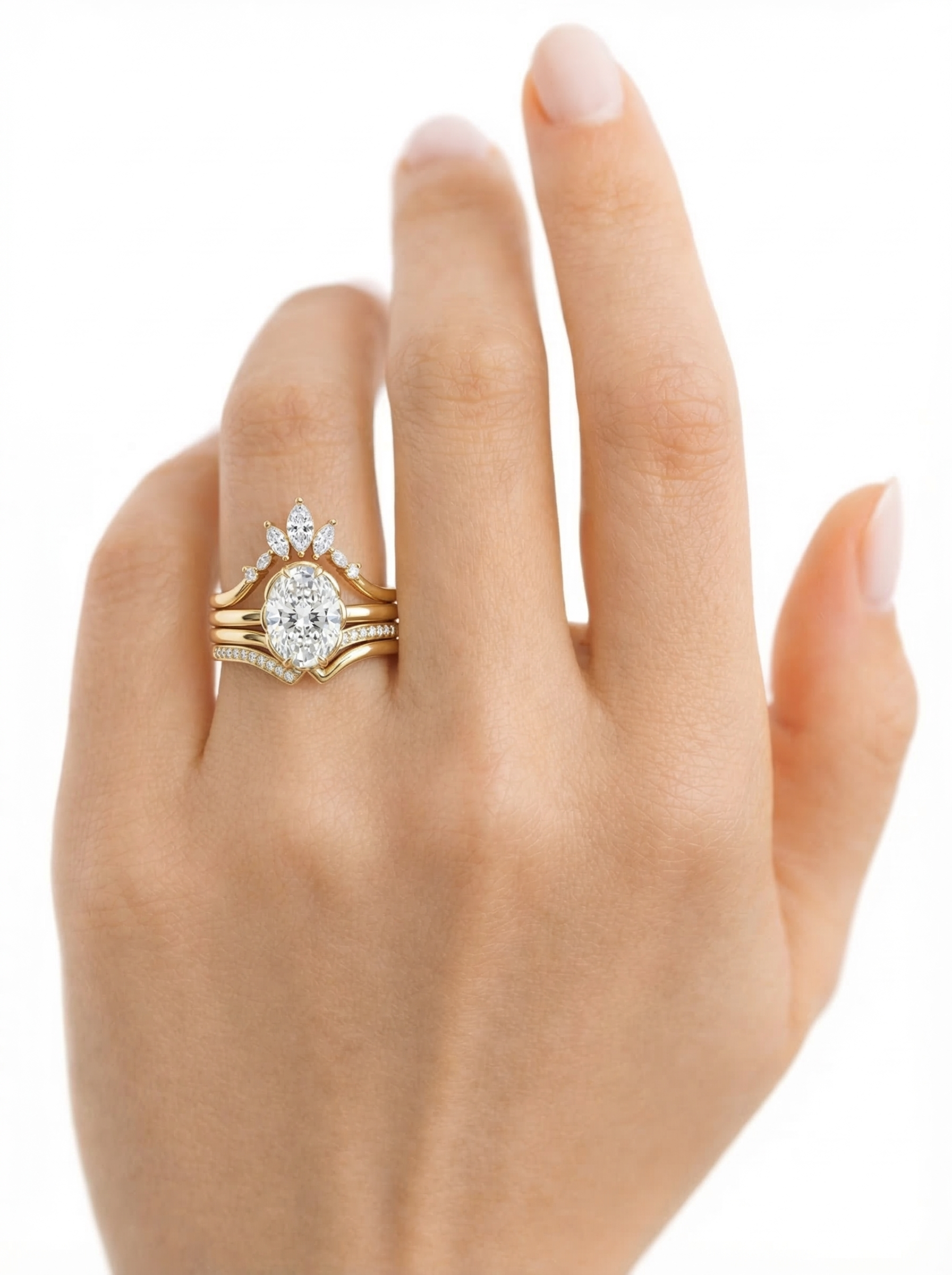 The Empress | Oval Solitaire Ring Stack Suite