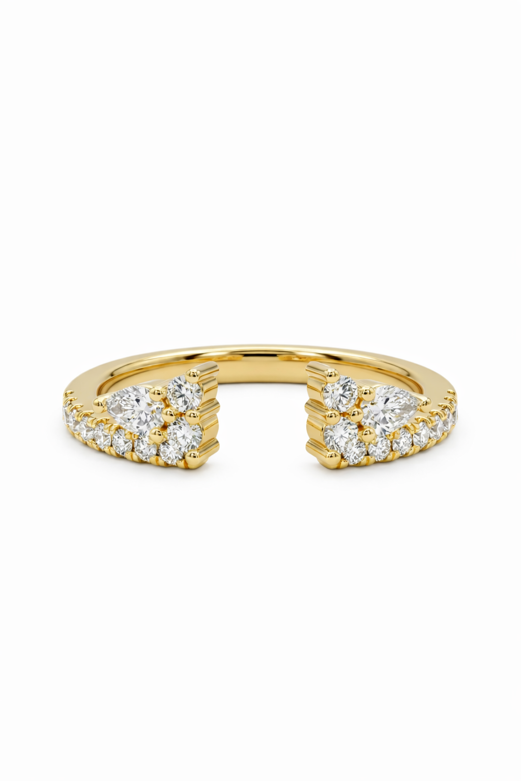 The Harmony | Diamond Trefoil Open Ring