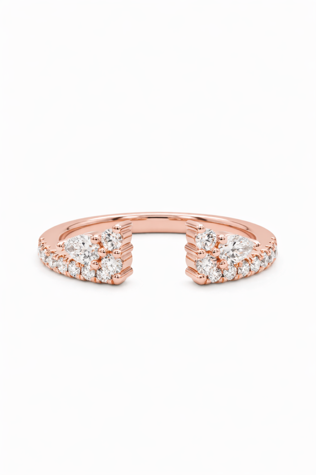 The Harmony | Diamond Trefoil Open Ring