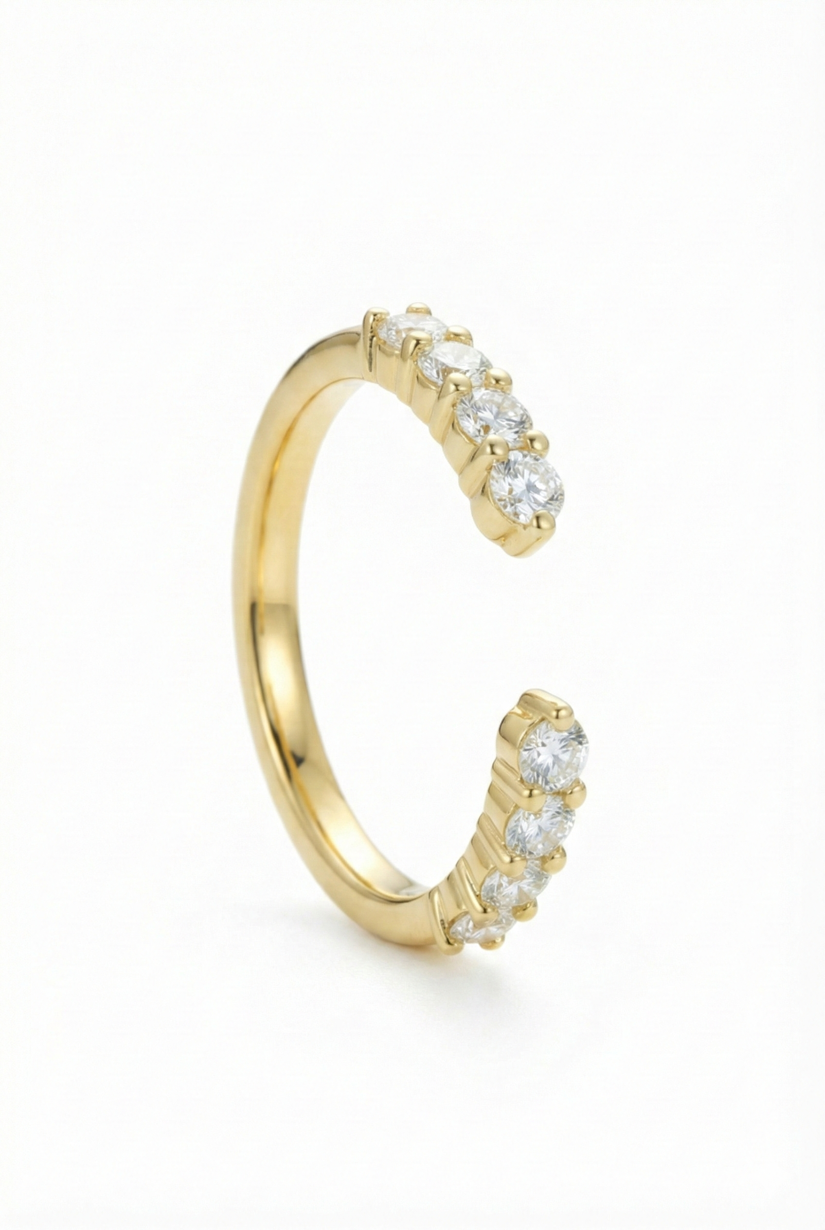 The Pinch | Open Cuff Diamond Band