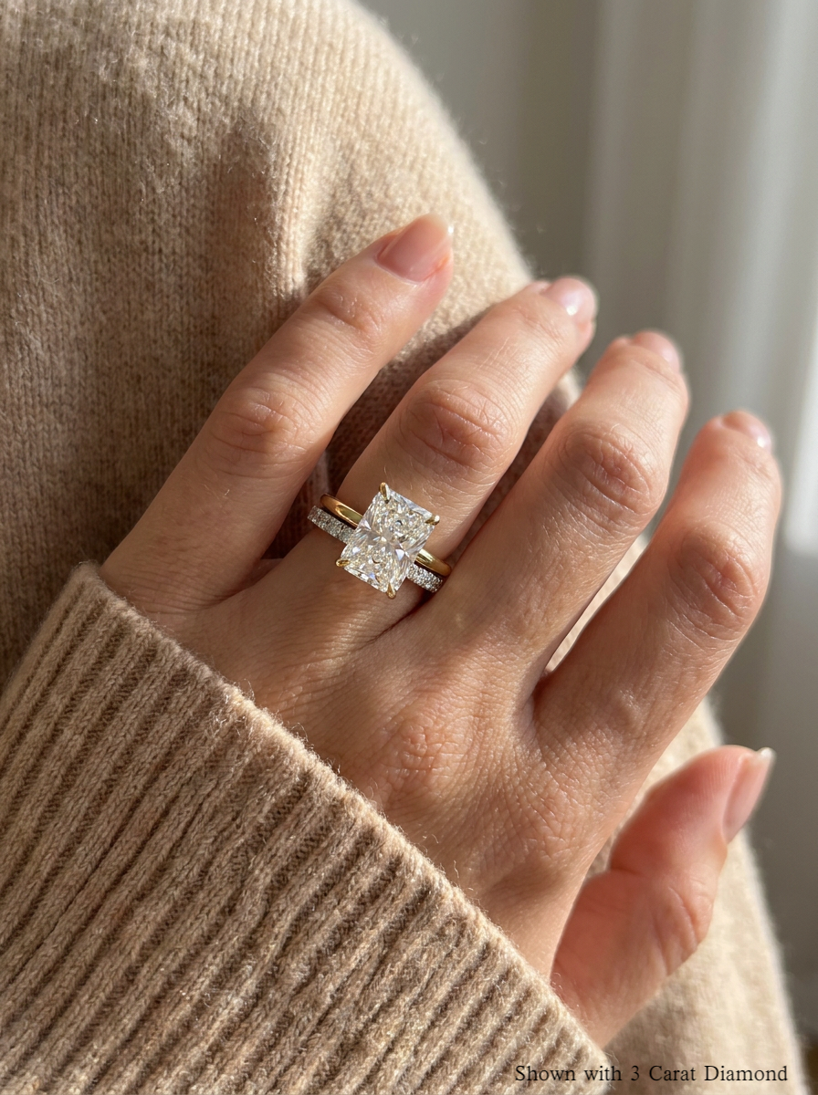 The Golden Hour Stack | Radiant Solid Gold Ring & Open Cuff