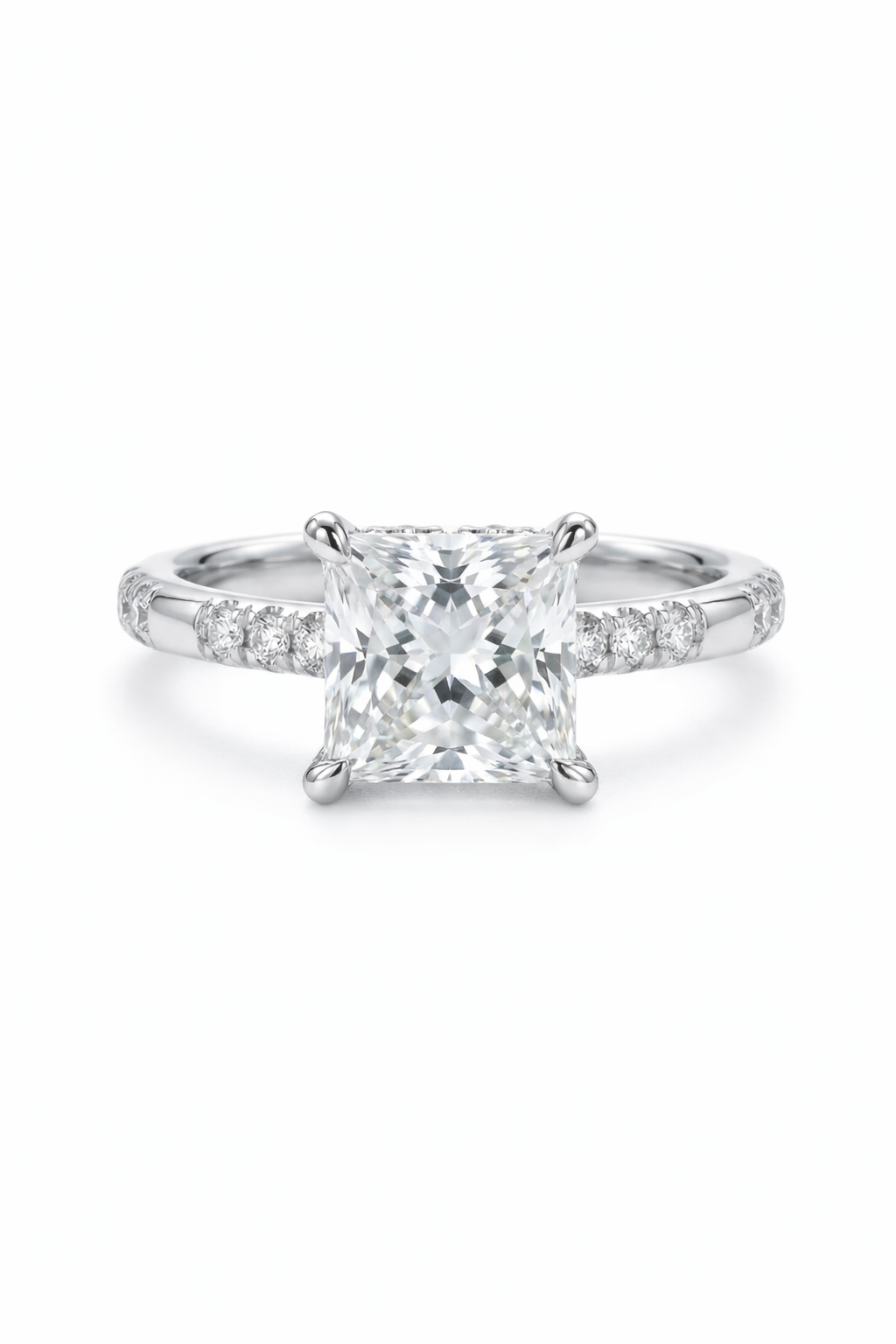 The Duchess | Princess Cut Hidden Halo Ring