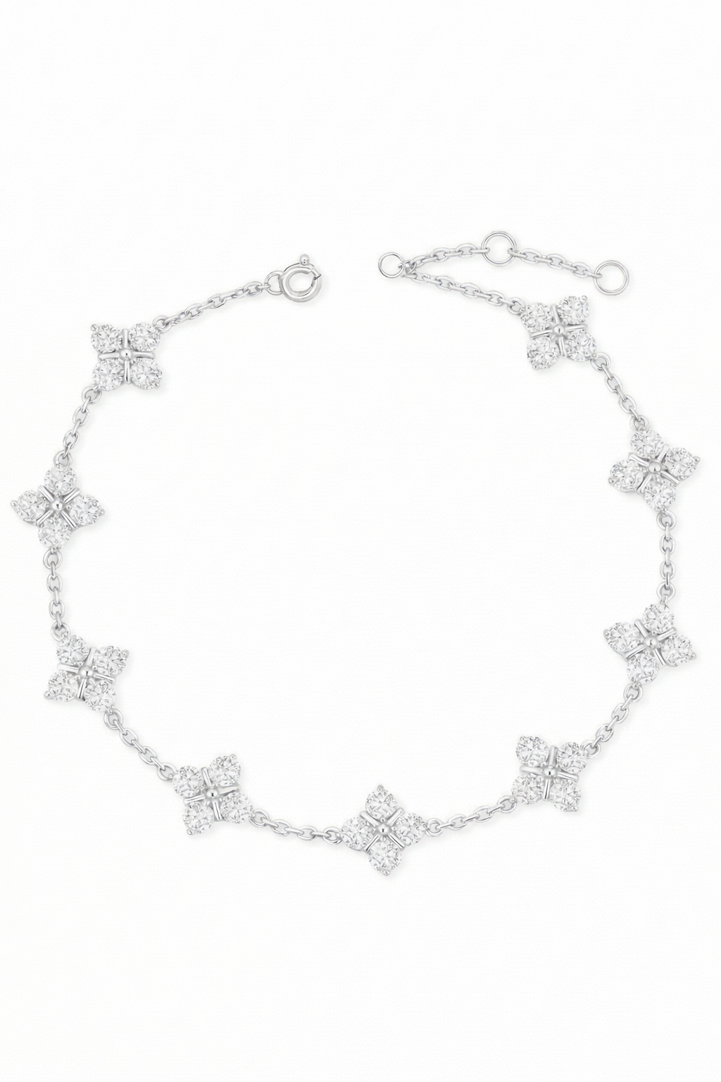 The Clover | Diamond Motif Chain Bracelet