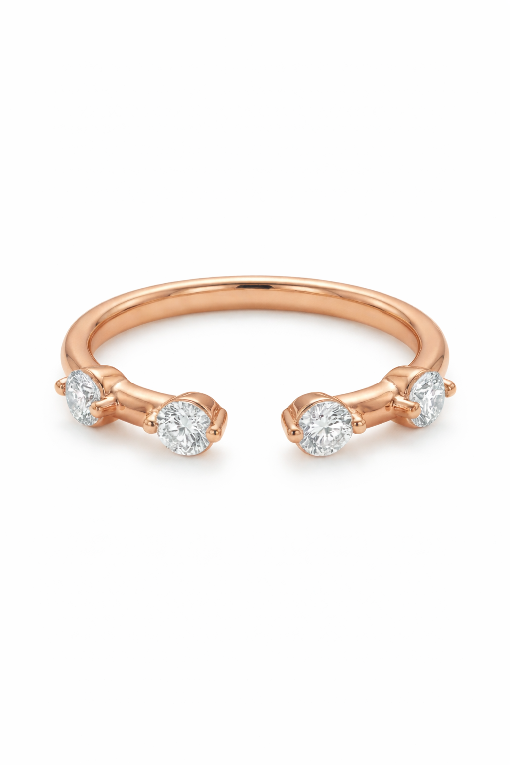 The Dewdrop | Floating Diamond Open Cuff