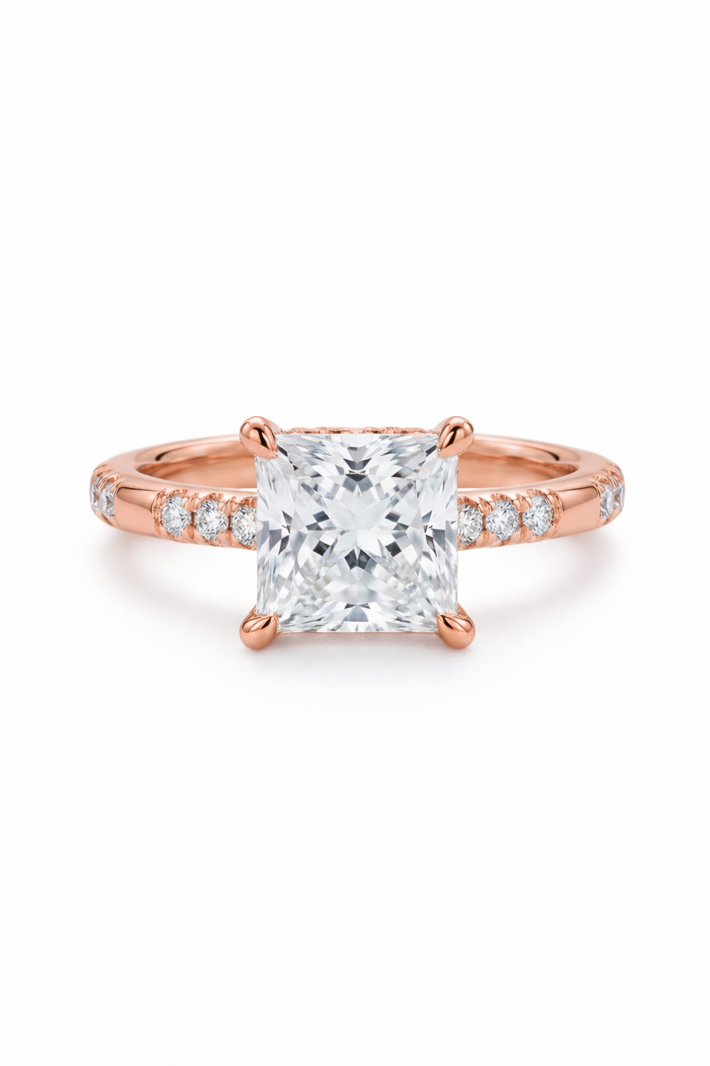 The Duchess | Princess Cut Hidden Halo Ring