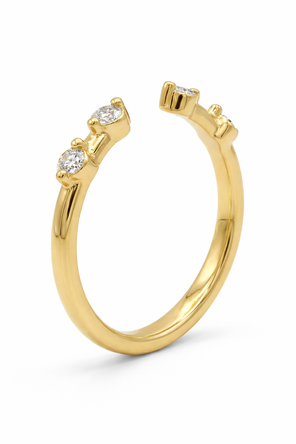 The Dewdrop | Floating Diamond Open Cuff